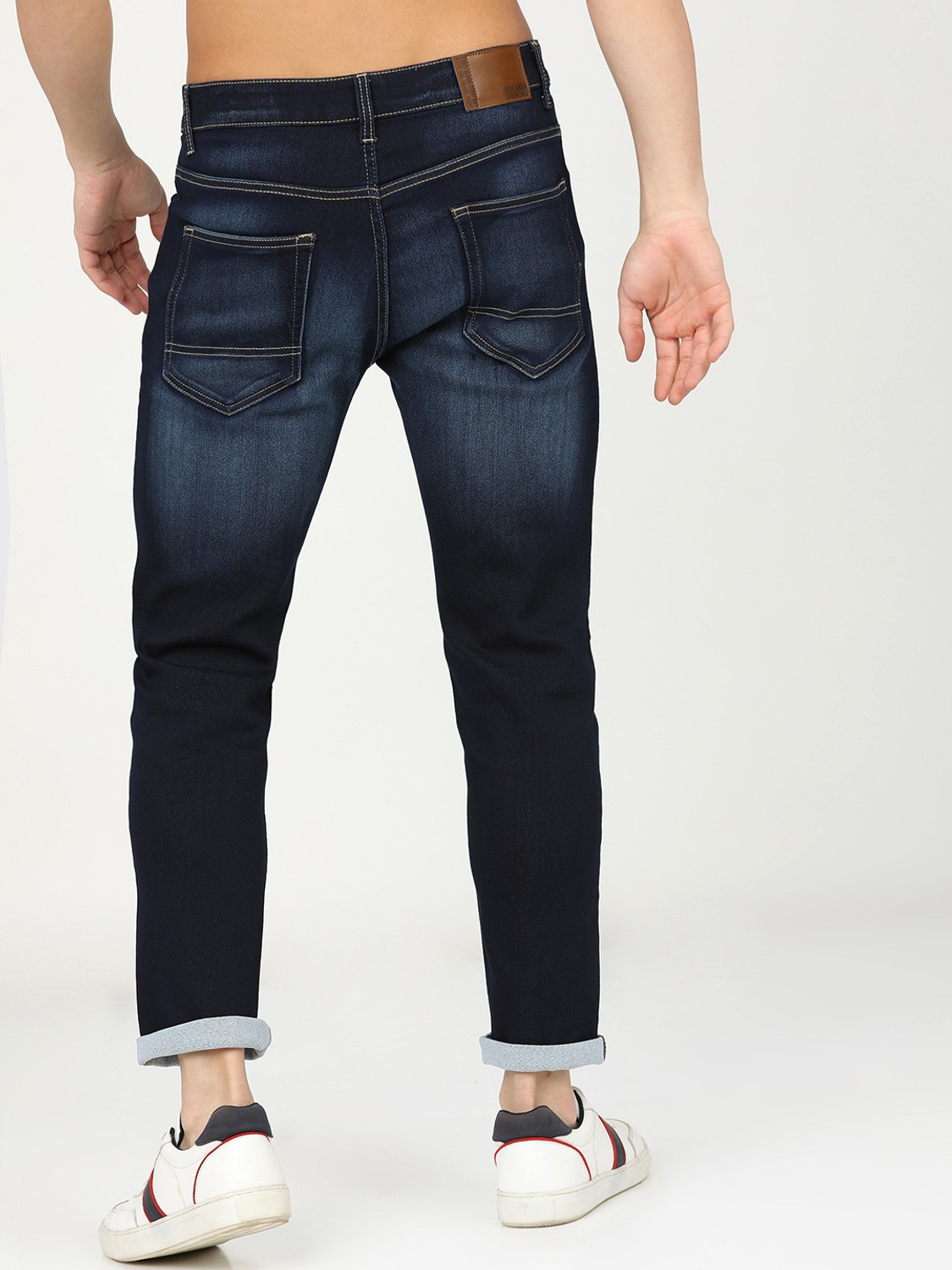 Image of HIGHLANDER Tapered Fit Men Dark Blue Jeans