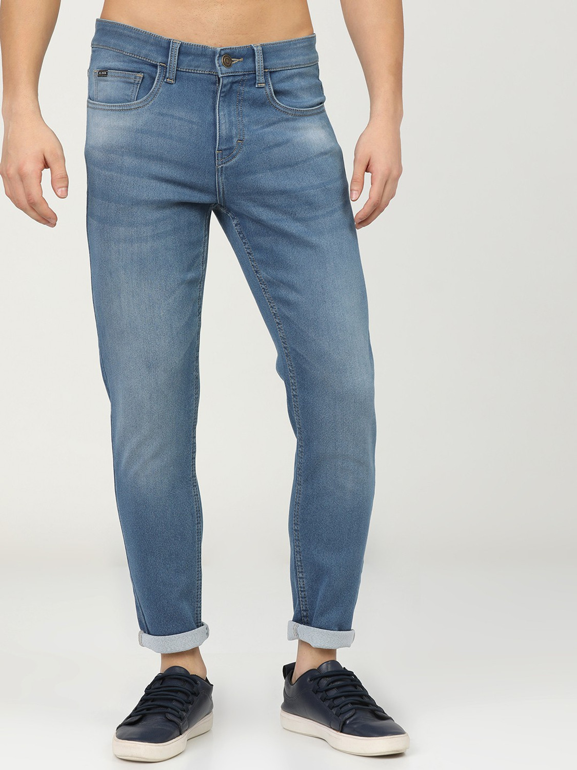Image of HIGHLANDER Tapered Fit Men Blue Jeans