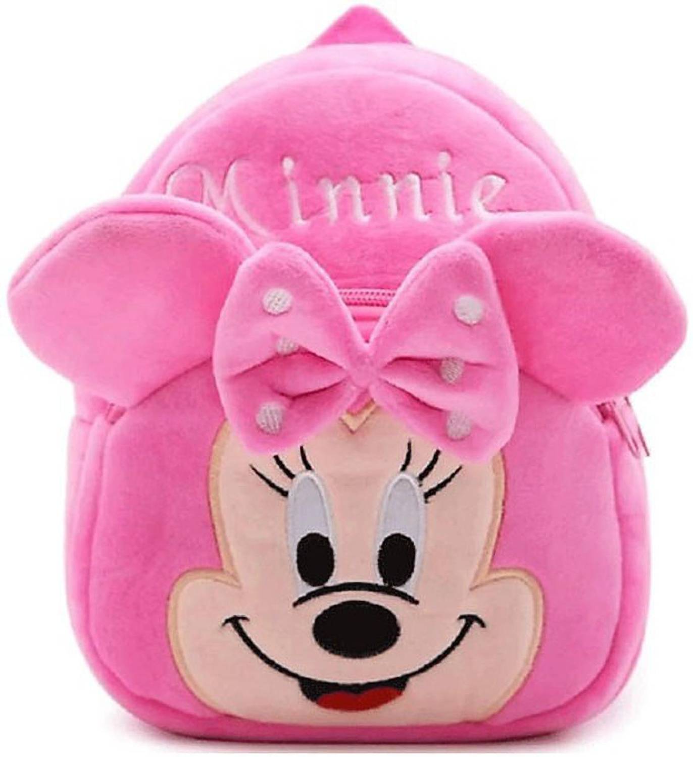 Afya Soft Toy Bag Mnnie Plush Bag For Cute Kids 2-5 Years Plush Bag (Pink,4L) 4 L Backpack