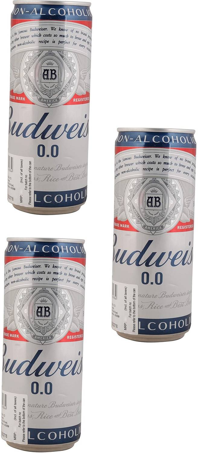 Budweiser Non Alcoholic Beer330ml (Pack of 3) Sports Drink