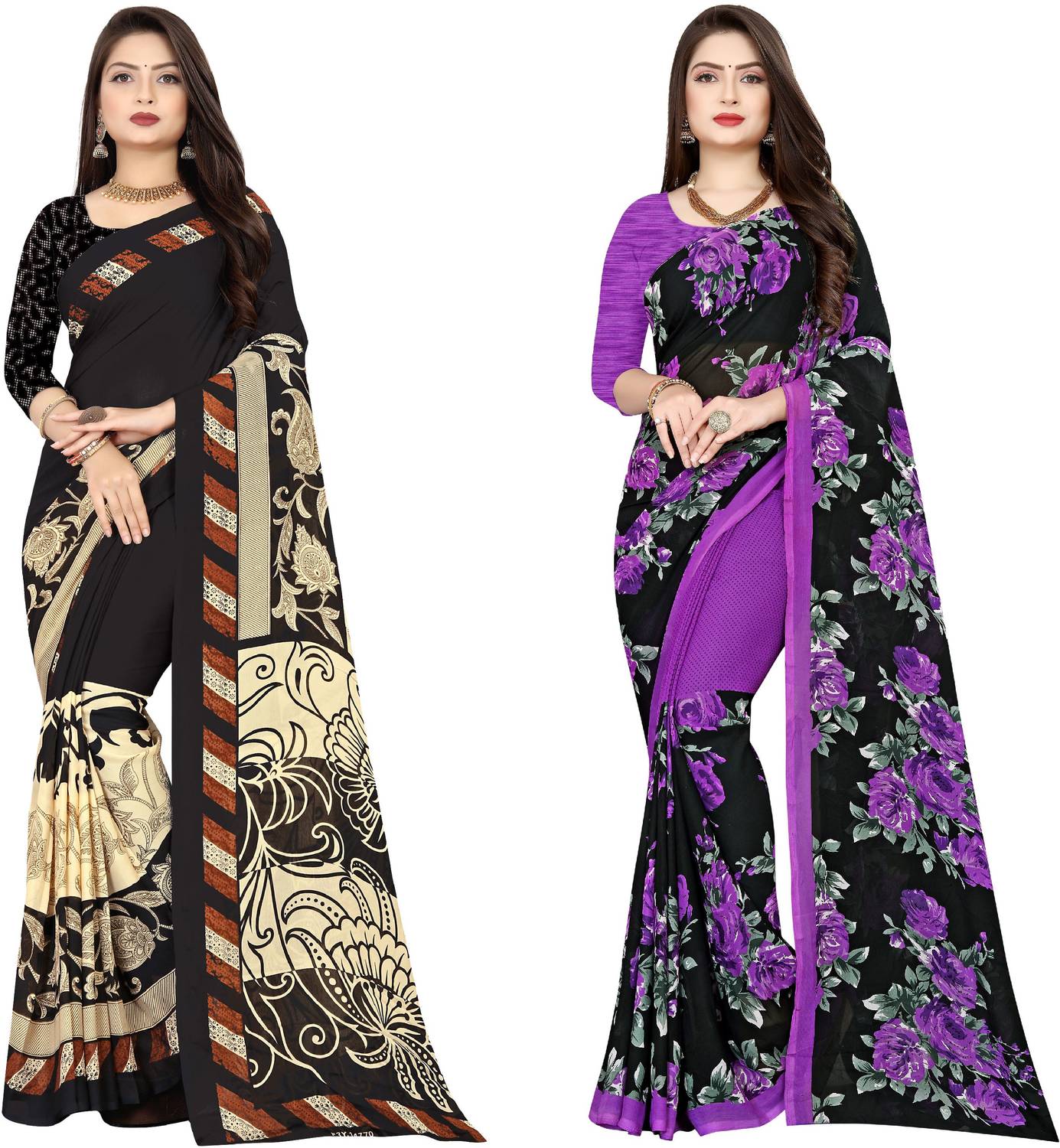 Anand Sarees Printed Daily Wear Georgette Saree