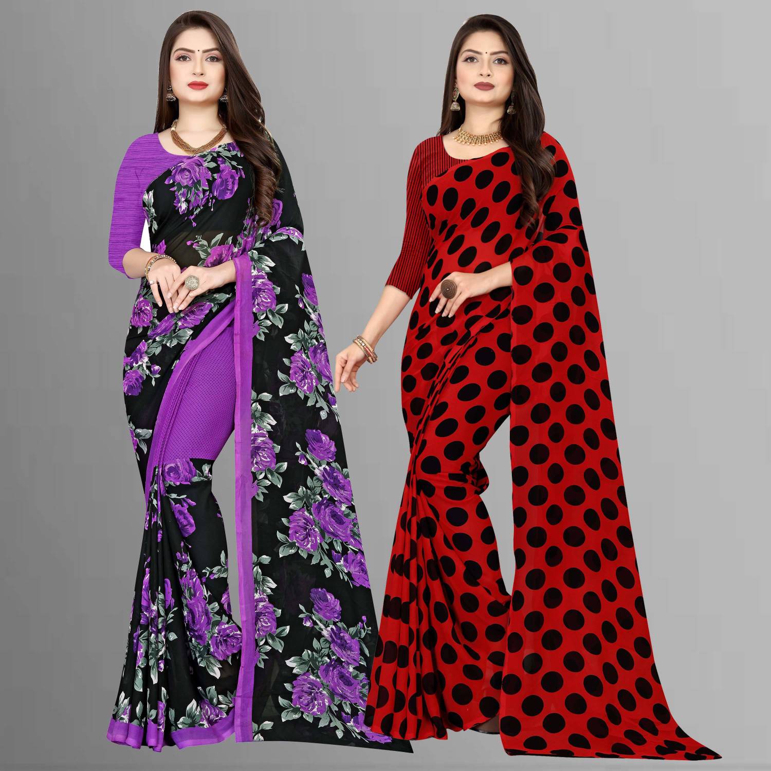 Anand Sarees Printed Daily Wear Georgette Saree