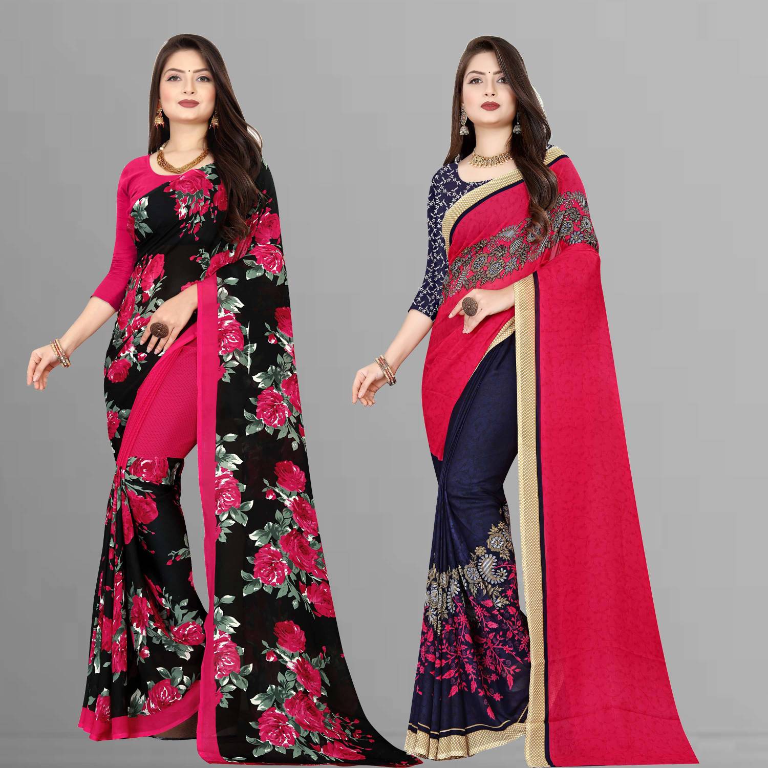 Anand Sarees Printed Daily Wear Georgette Saree