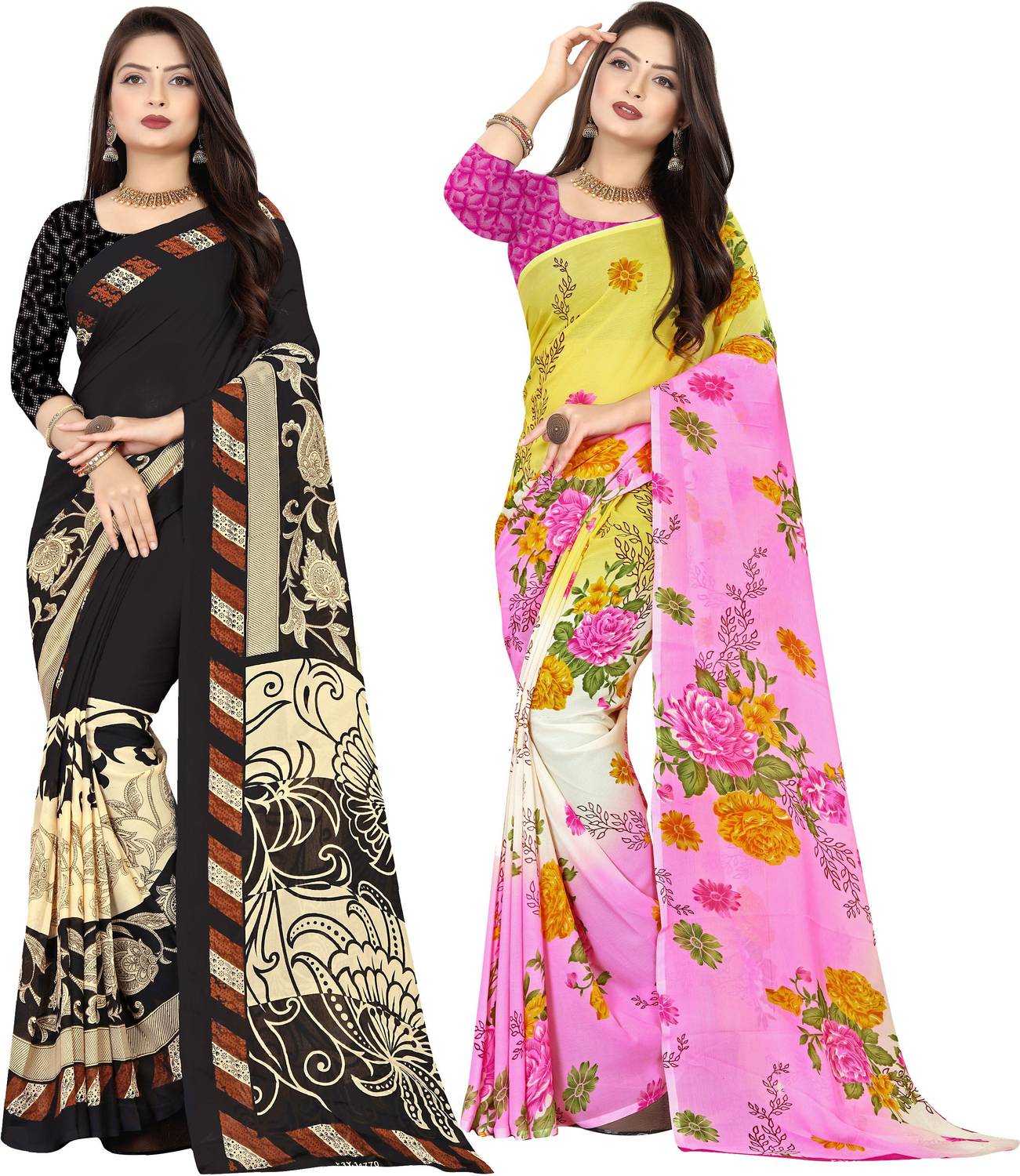 Anand Sarees Printed Daily Wear Georgette Saree