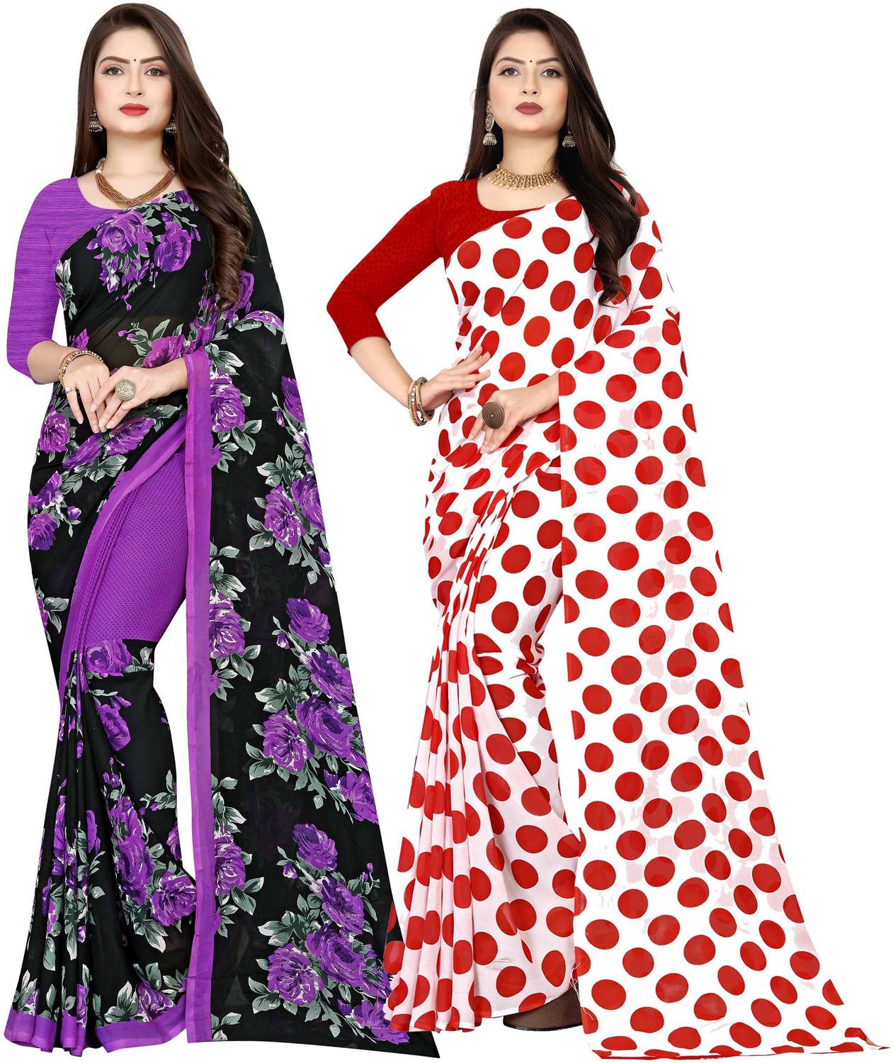 Anand Sarees Printed Daily Wear Georgette Saree