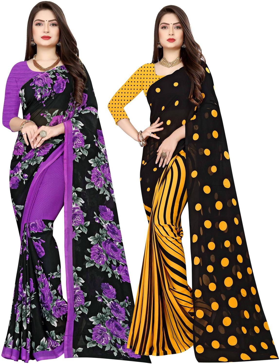 Anand Sarees Printed Daily Wear Georgette Saree