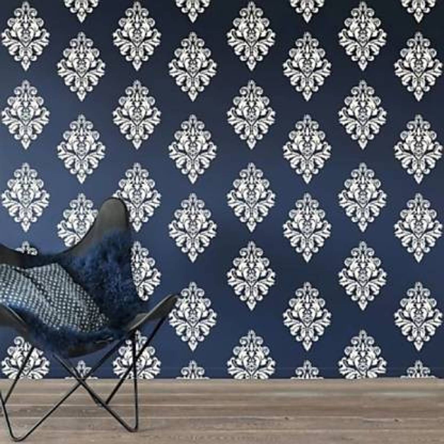 Nnk Decor Size: (16 x 24 Inches) Designer Reusable PVC Wall Stencil Painting for Home Decoration AD101 Wall Stencil Stencil