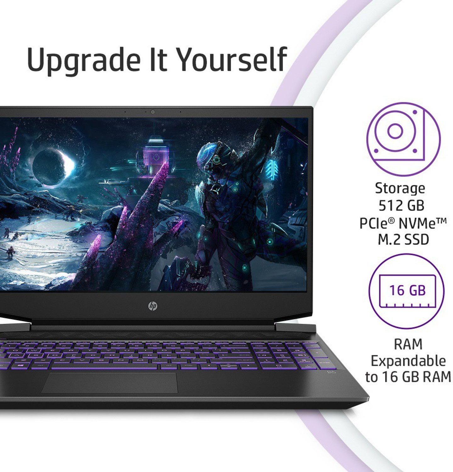 Image of HP Pavilion AMD Ryzen 5 Hexa Core 4600H - (8 GB /1 TB HDD /256 GB SSD /Windows 10 Home /4 GB Graphics /NVIDIA GeForce GTX GTX 1650) 15-ec1023AX Gaming Laptop
