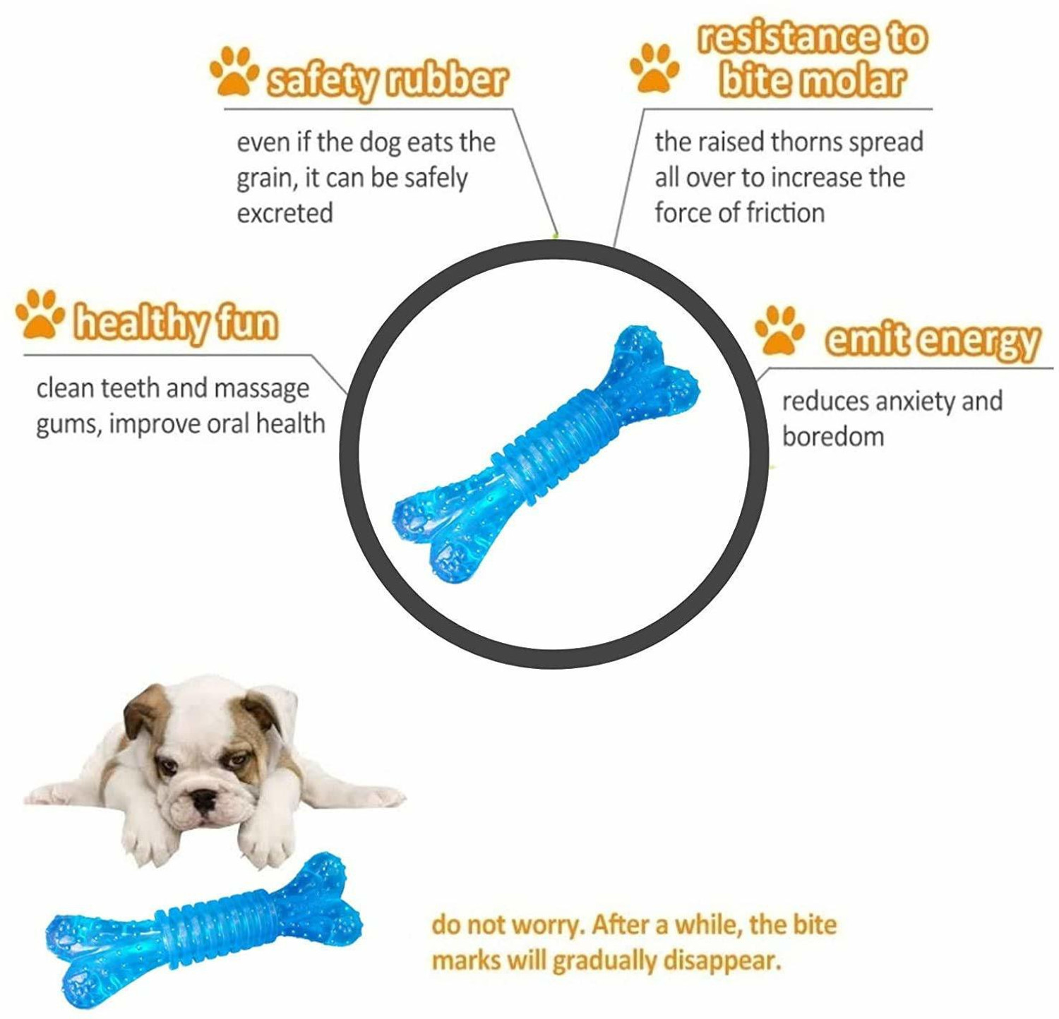 Image of PETZLUV Dog Toys, Chew Rope Toys for Teething & Cleaning for Small to Medium Dogs, 100% Cotton Ball, Chew Toy, Bone, Rubber Toy For Dog