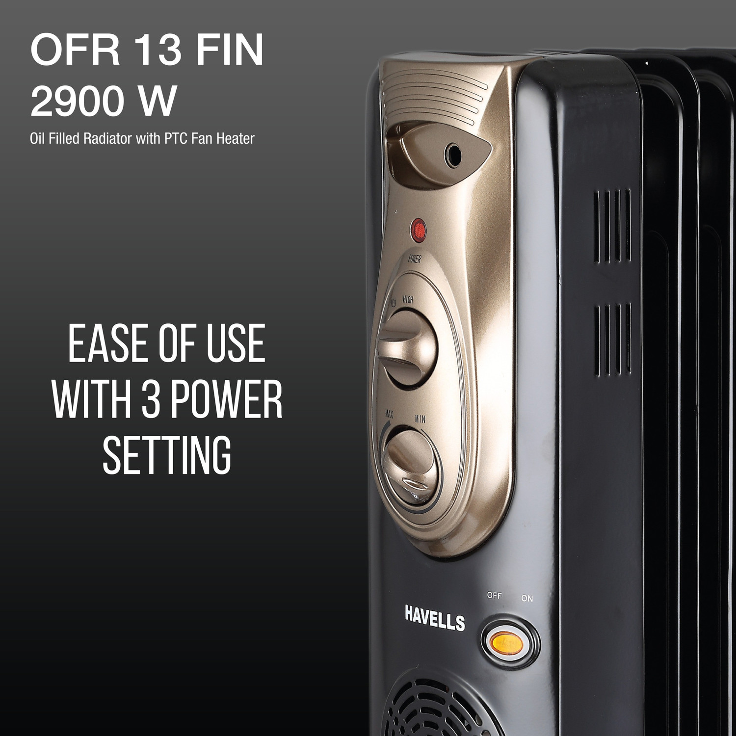 Image of HAVELLS OFR 13 Fin Oil Filled Room Heater