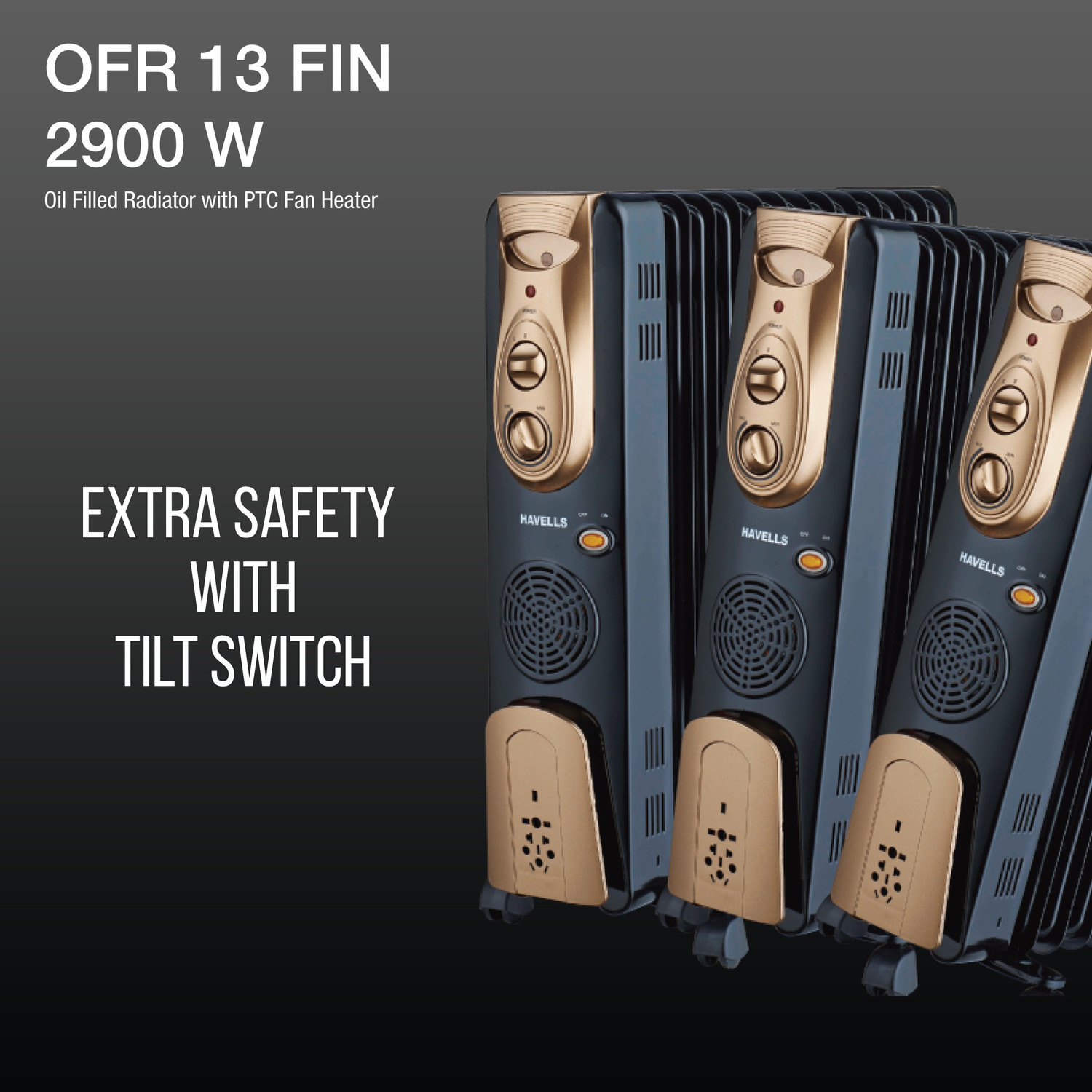 Image of HAVELLS OFR 13 Fin Oil Filled Room Heater