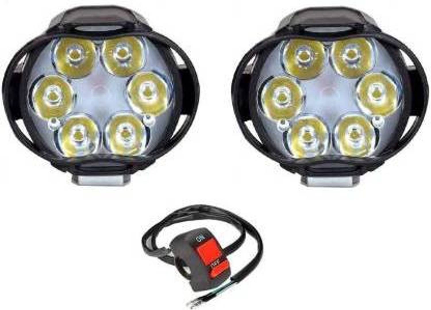APICAL LED Fog Light for Royal Enfield, Yamaha, Honda, Suzuki, Mahindra, Hero, Bajaj, KTM Universal For Bike Fog Lamp Car, Motorbike, Truck, Van LED (12 V, 12 W)