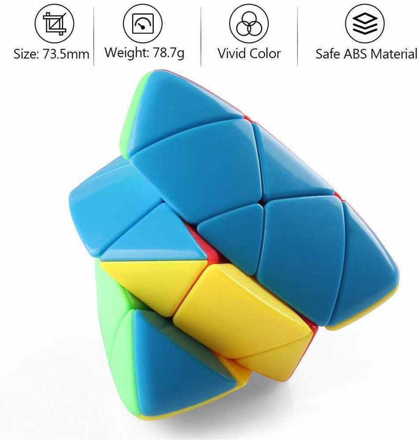 Image of Authfort 3 X 3 Megaminx Sculpted Stickerless Pentagon cube and mastermorphix cube Triangle High Speed Stickerless Cube combo pack of 2