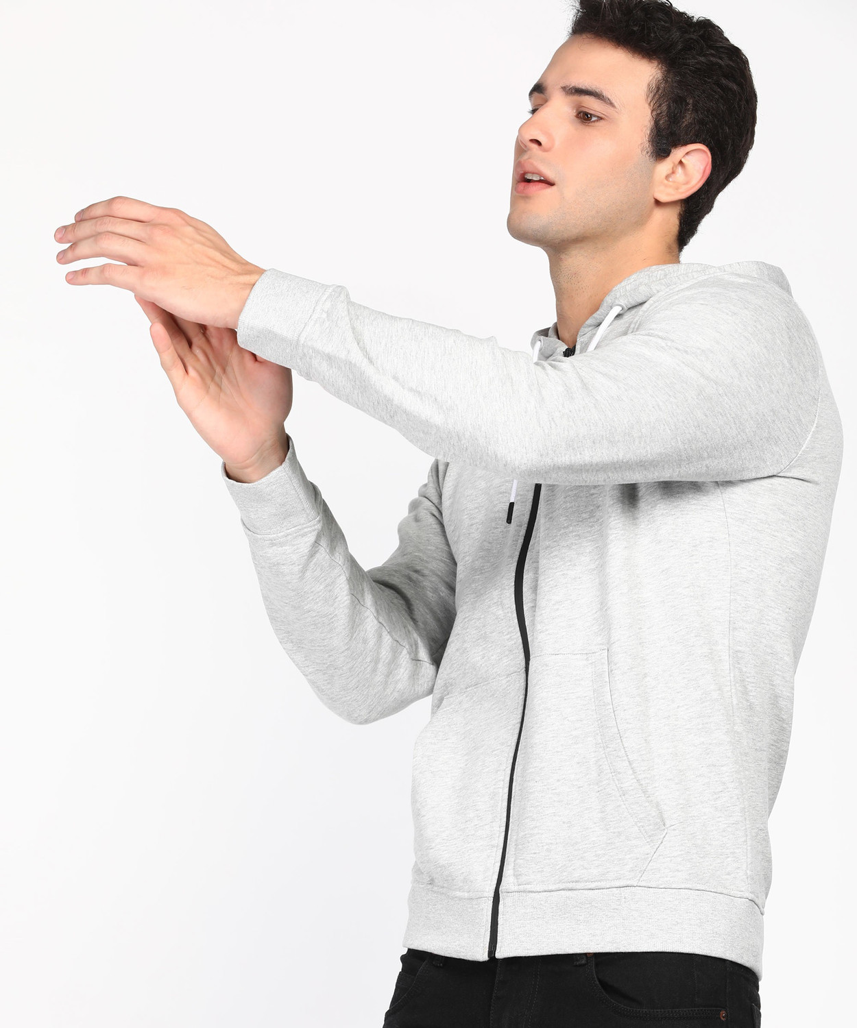 Image of LEE Men Full Sleeve Solid Hooded Sweatshirt