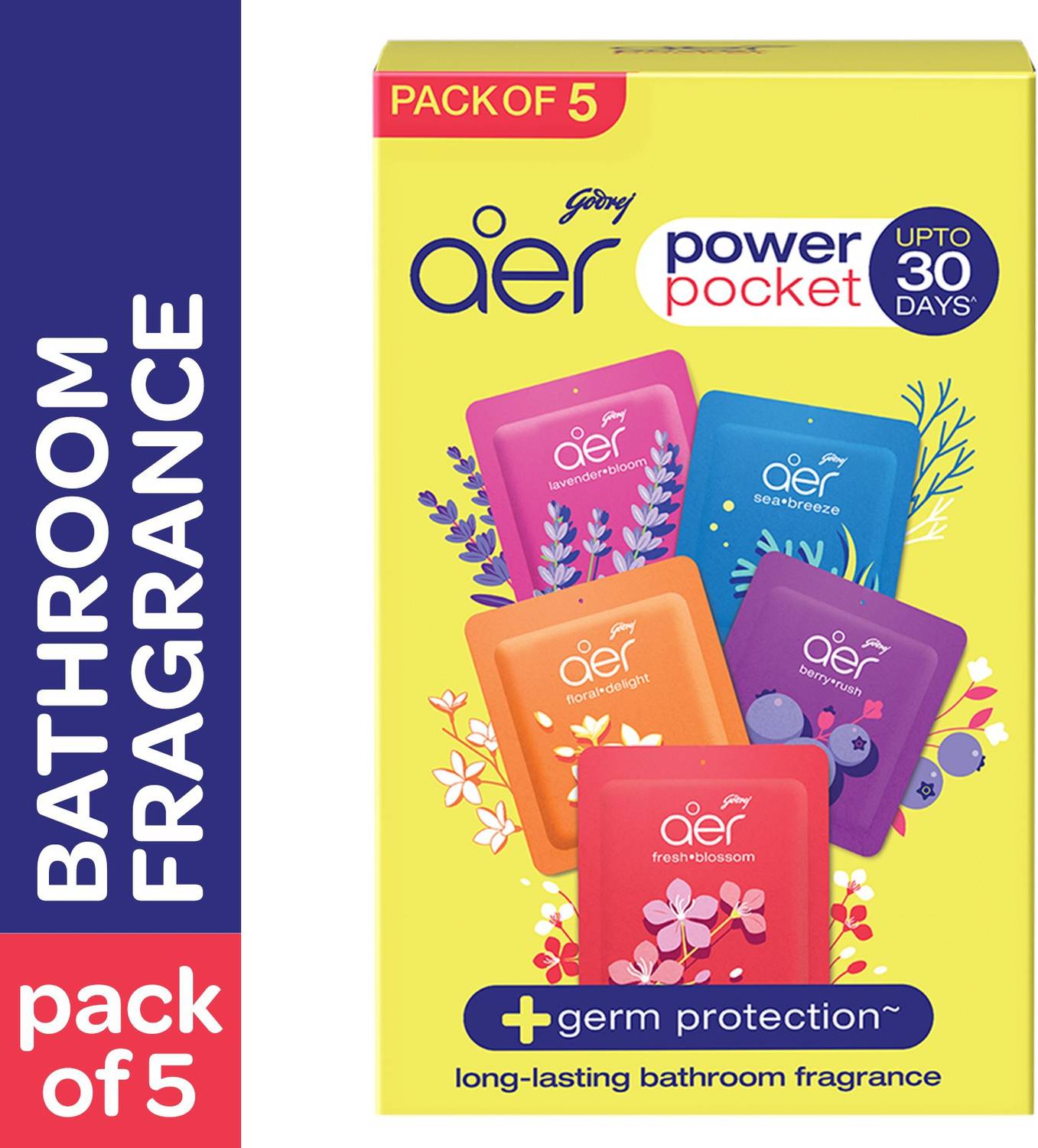 Godrej Aer Power Pocket Assorted Fragrance Blocks - Image 1