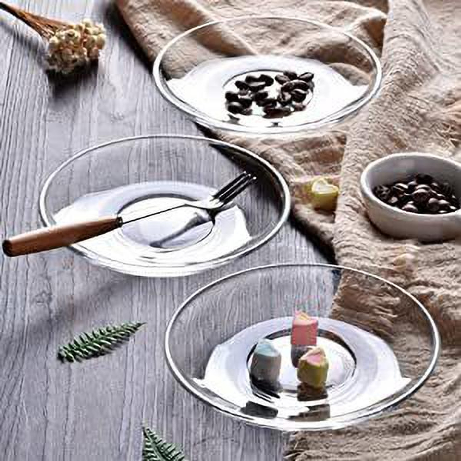 Image of Dakshayanii Glass Roma Tea Cup and Saucer Pack of 12,Cup 6 And saucer 6