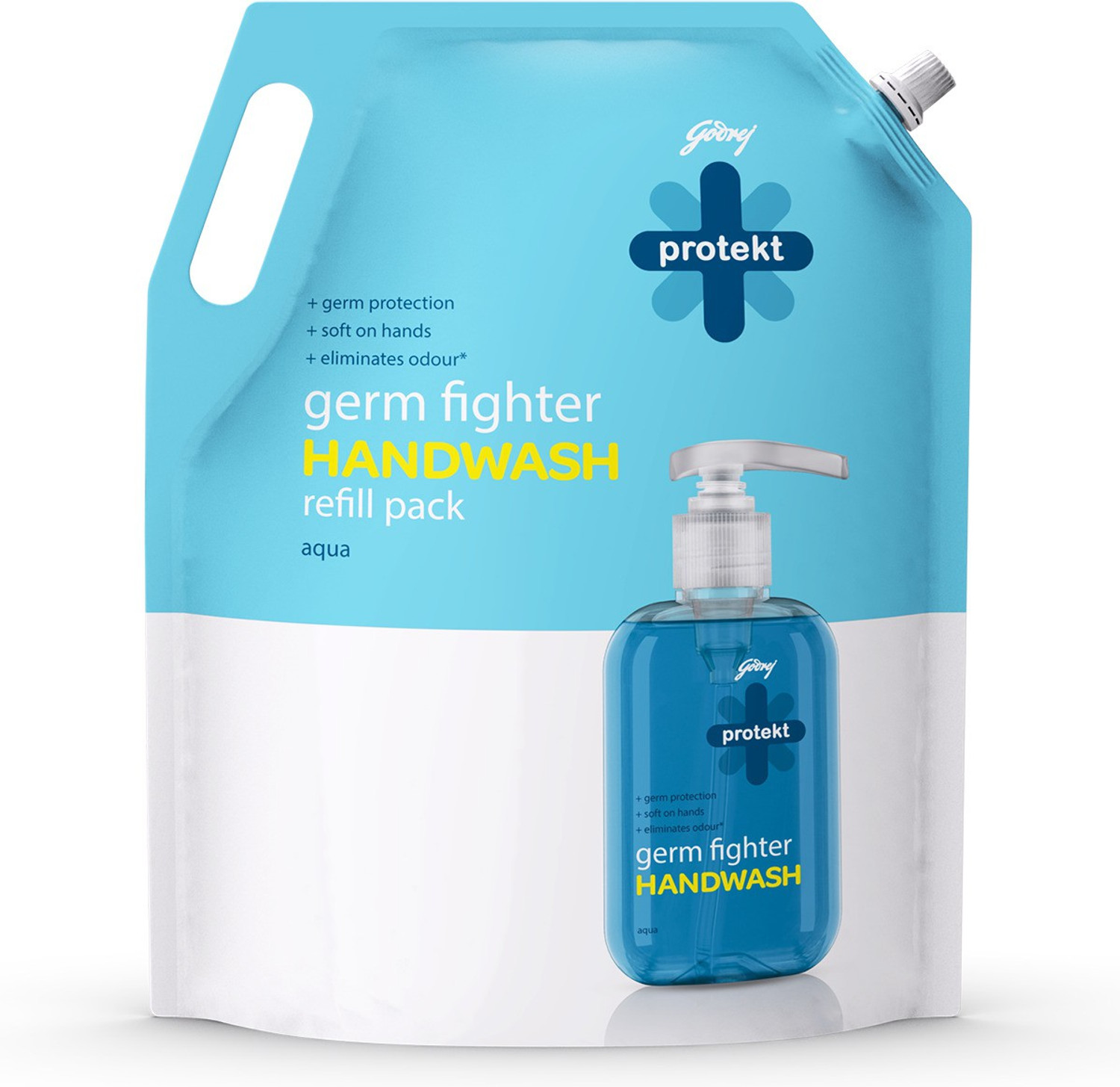 Image of Godrej Protekt Germ Fighter Aqua Hand Wash Refill Pouch