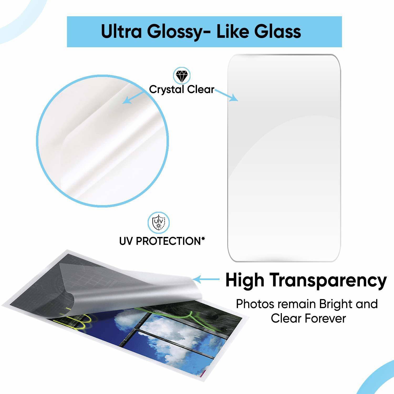 canoff Aadhar Card Size Ultra Glossy Clear Thermal Lamination Pouch - Image 2