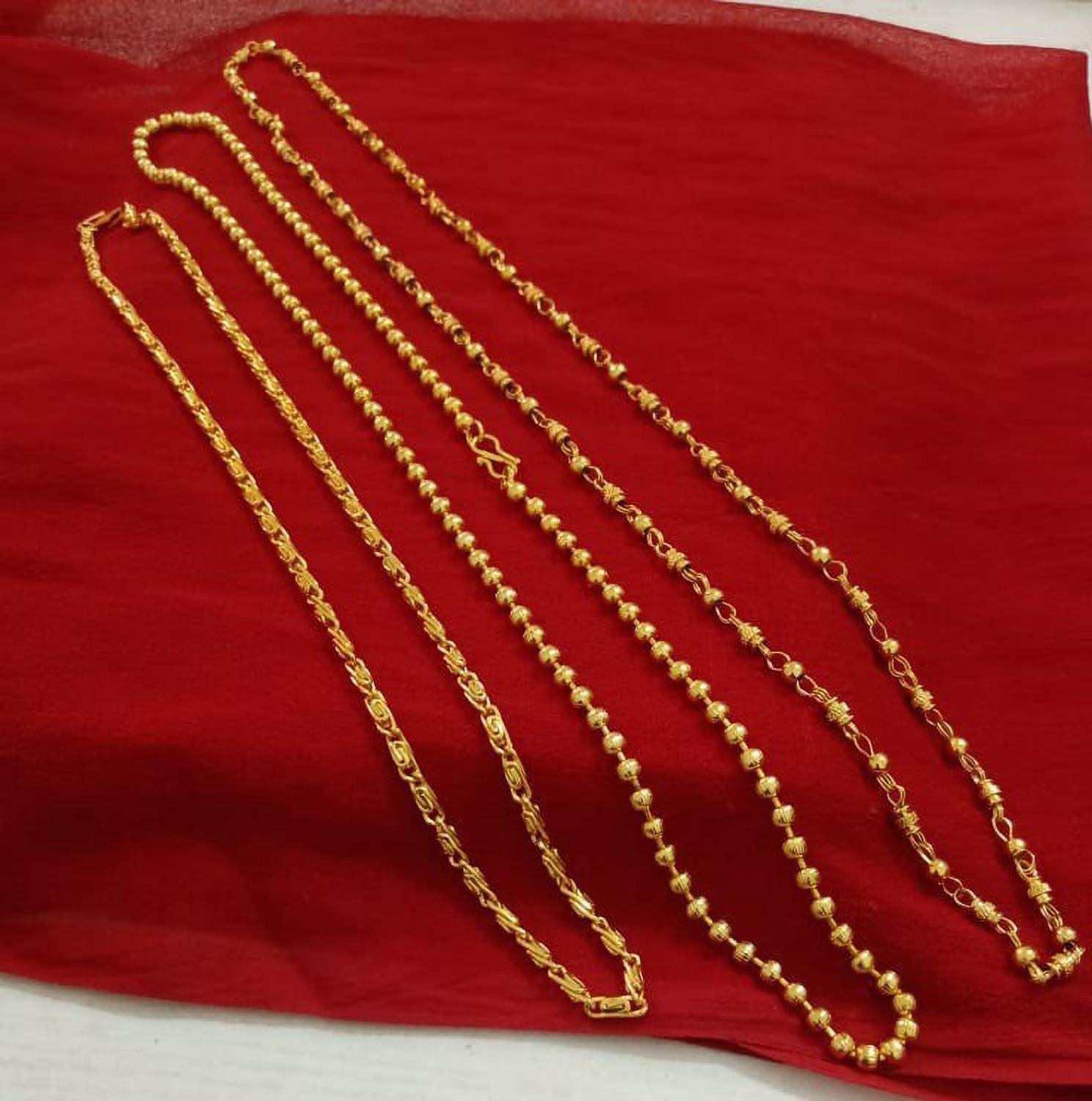 aggrawal CHAIN COMBO Gold-plated Plated Brass Chain