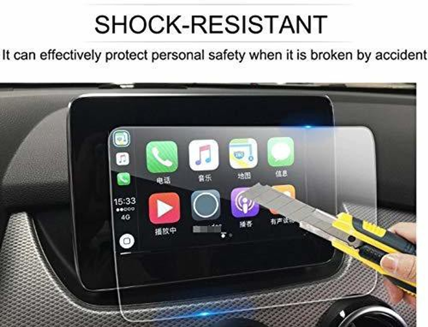 Image of Cave Tempered Glass Guard for Universal Applicable For All 9Inches Car Android Stereo Player