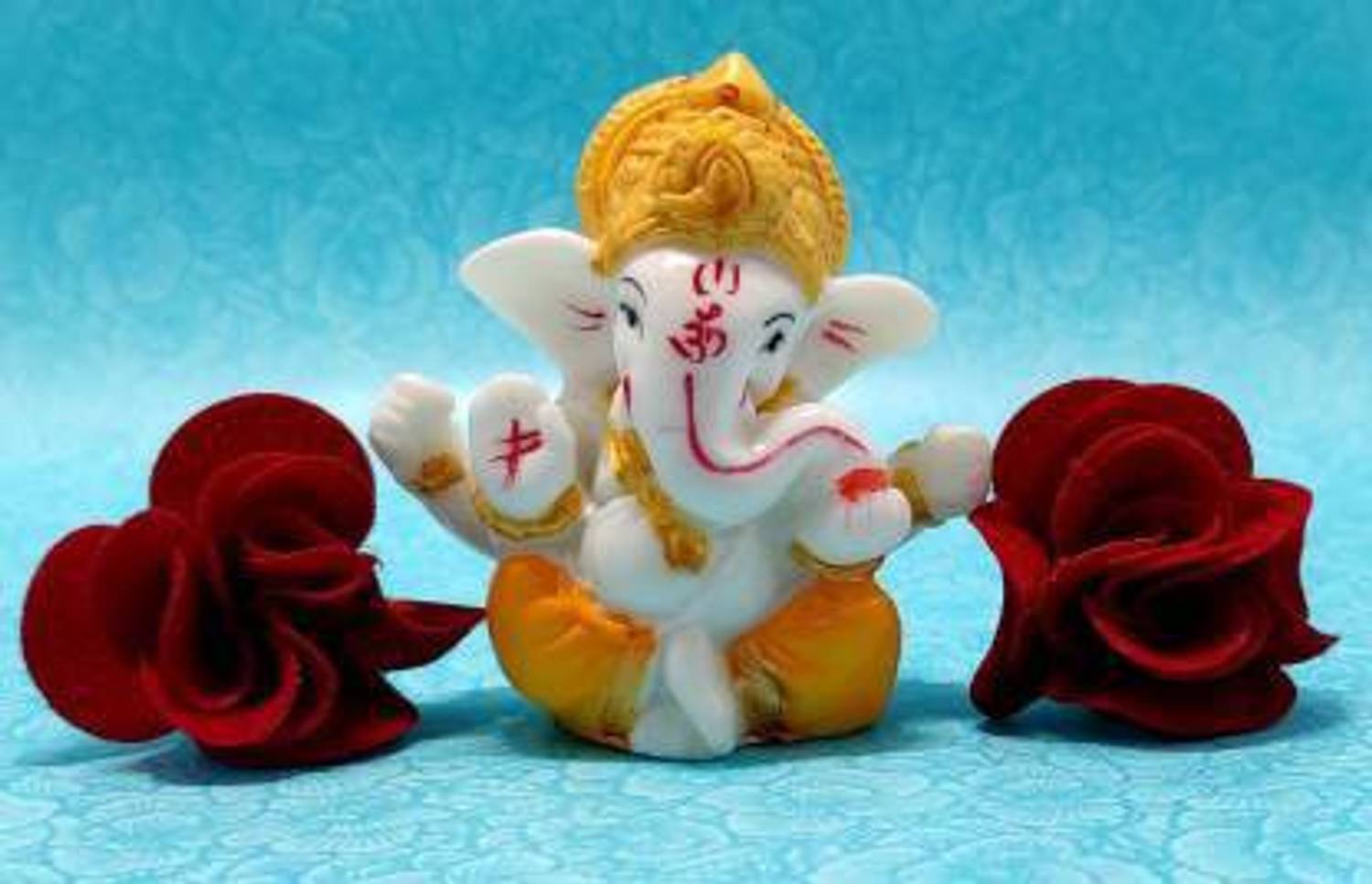 gandak Lord Ganesha/Ganpati Small Statue Decorative Puja Idol Figurine Sculpture Hindu God of Success, Prosperity, Good Luck Home/Shop/Car/Ofice Decorative Showpiece - 6.5 cm