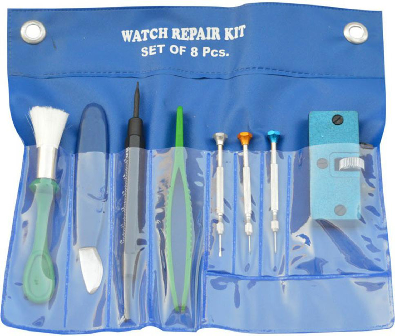 Image of Scorpion Watch Battery Changing Kit (8 pcs) in Vinyl pouch 8-piece Watch Repair Kit
