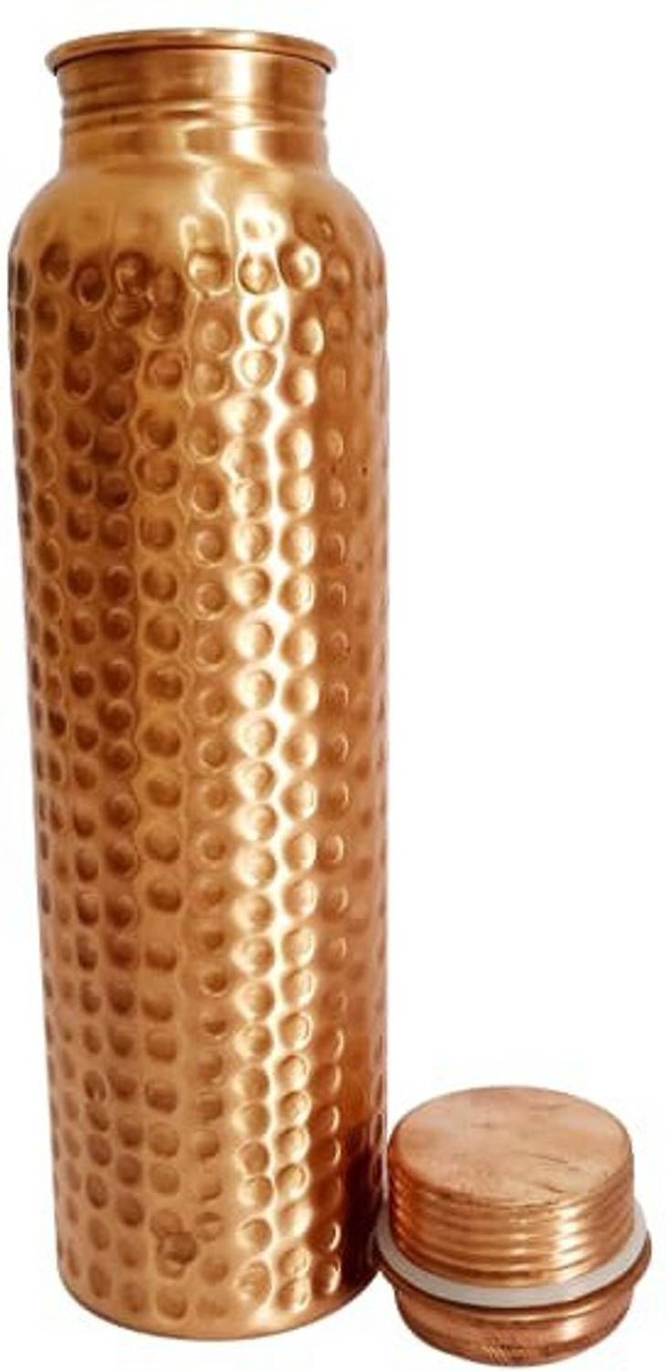 BRIJAZA Pure Copper Water Diamond Cut Bottle 1000 ml Copper Bottle