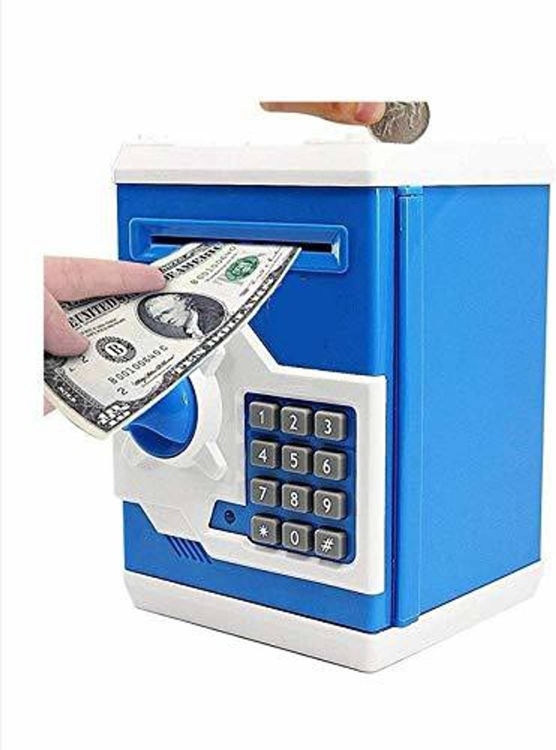 4AJ BAZAAR ATM Kids Piggy Savings Bank with Electronic Lock Piggy Bank ATM with Password Coin Bank