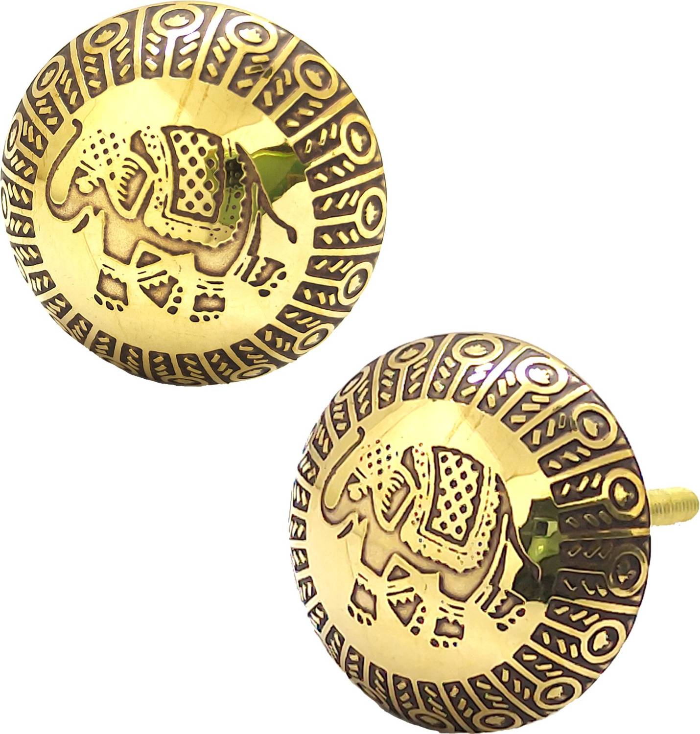 BUCKLER B-13 Elephant Brass Gold Antique Pull Knobs Brass Cabinet/Drawer Handle