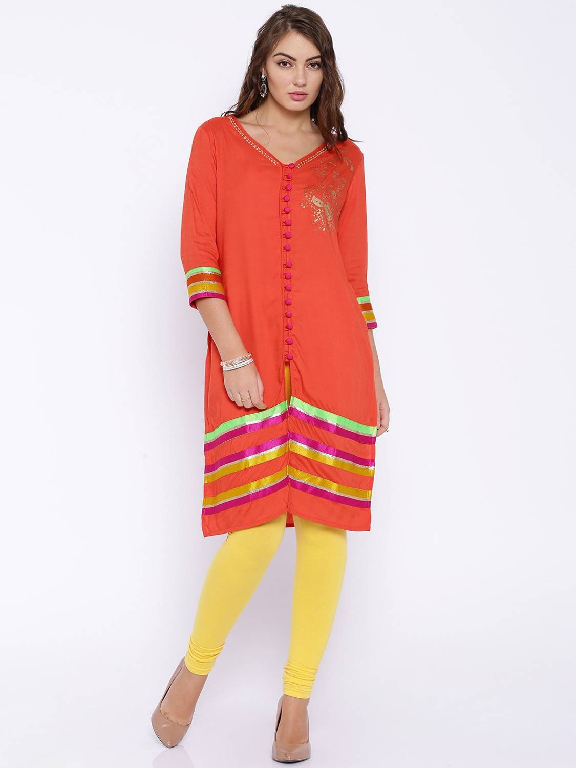 ANOUK Women Solid Straight Kurta