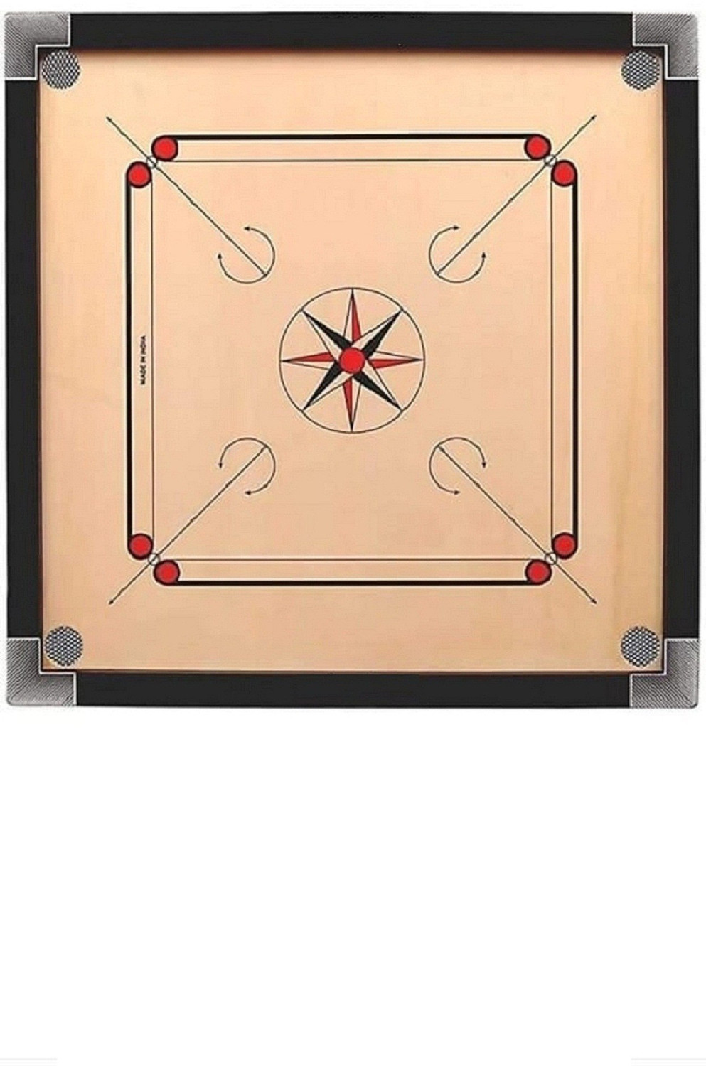 Image of Ishu Sports SMOOTH FULL SIZE(32 INCH) WITH STRIKER,POWDER AND COINS 81.04 cm Carrom Board (Multicolor)