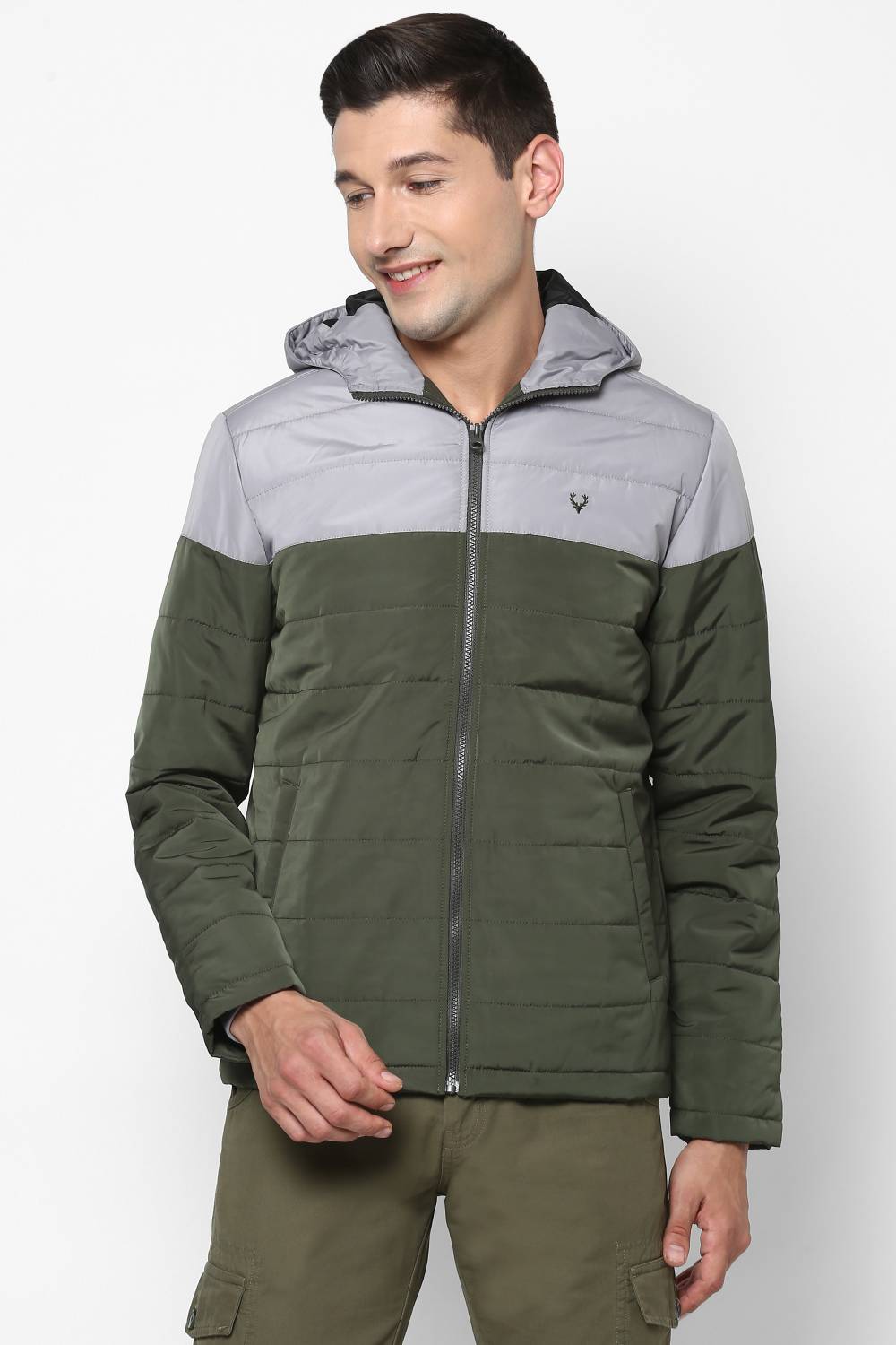 Allen Solly Men's Full Sleeve Colorblock Jacket - Image 1
