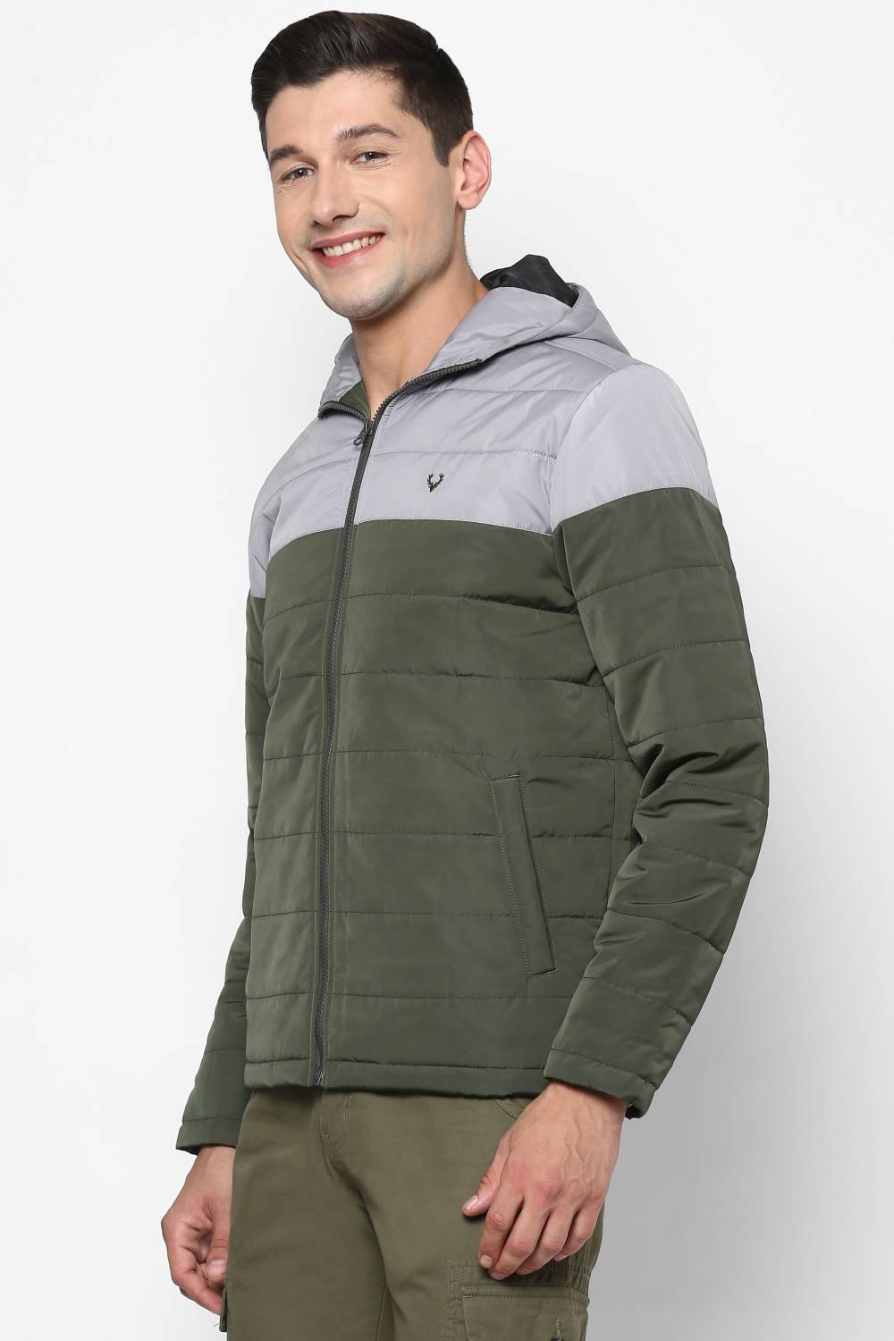 Allen Solly Men's Full Sleeve Colorblock Jacket - Image 2