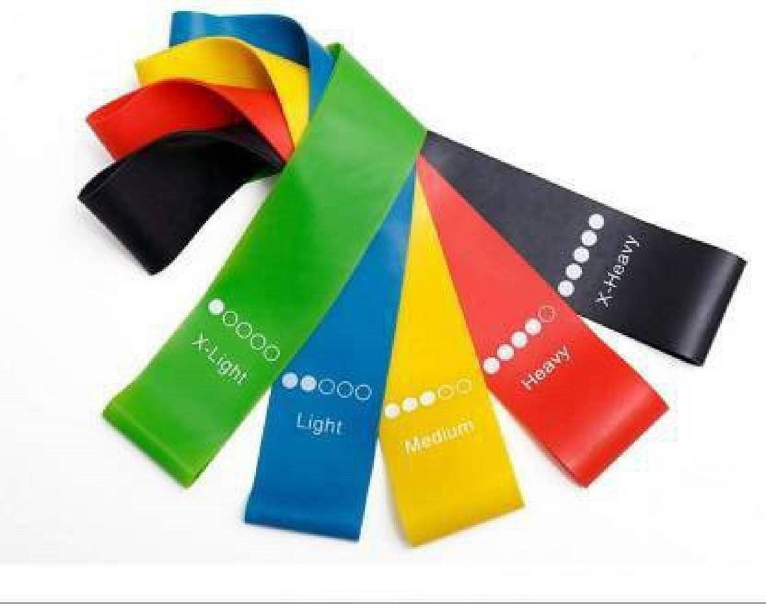 ALORNOR Resistance Loop/Exercise Bands for Home Fitness/Strength Training (Set of 5) Resistance Tube