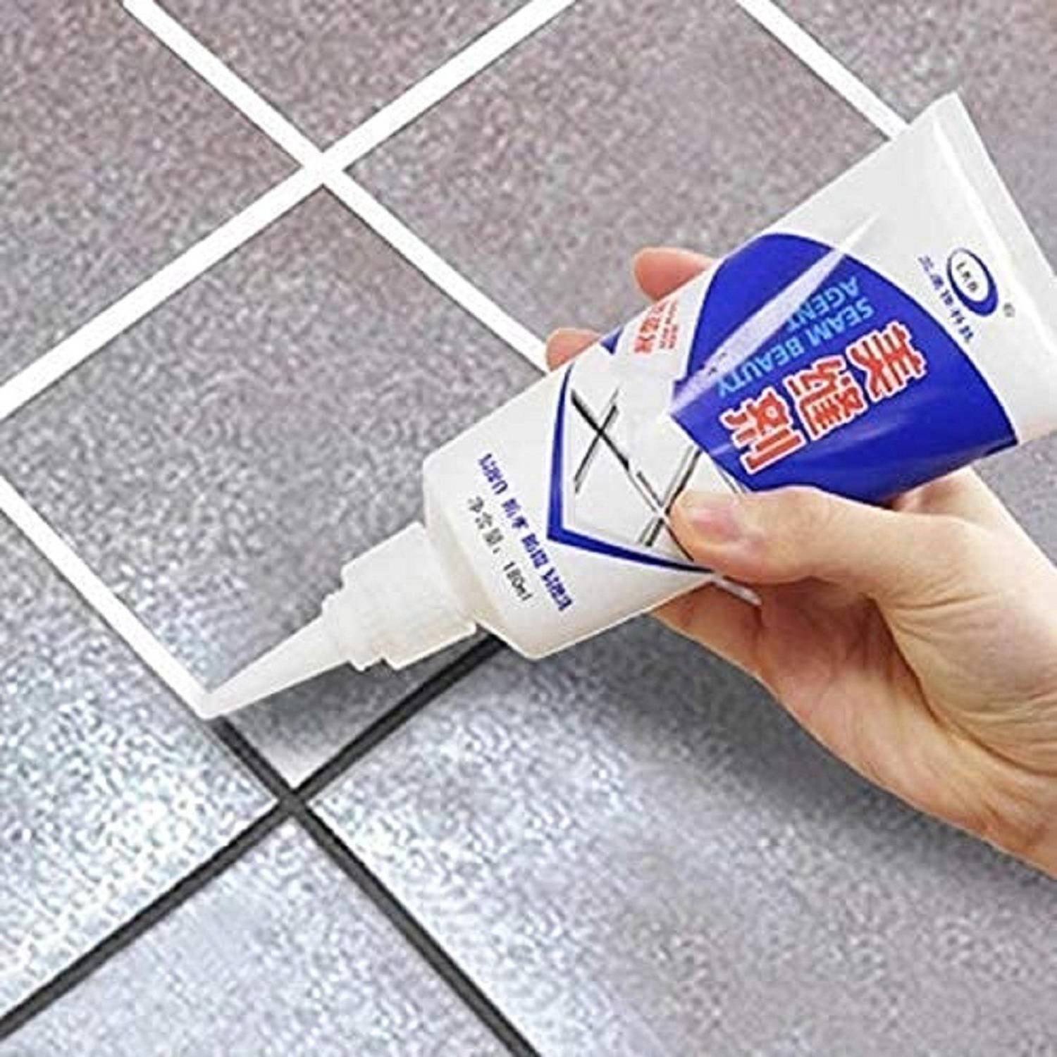 Bowoze Waterproof Tile Gap/Crack/Grout Filler Water Resistant Silicone Sealant for DIY Home Sink Gaps/Tiles Gaps/Grouts Repair Filler Tube (180 Ml White) Crack Filler