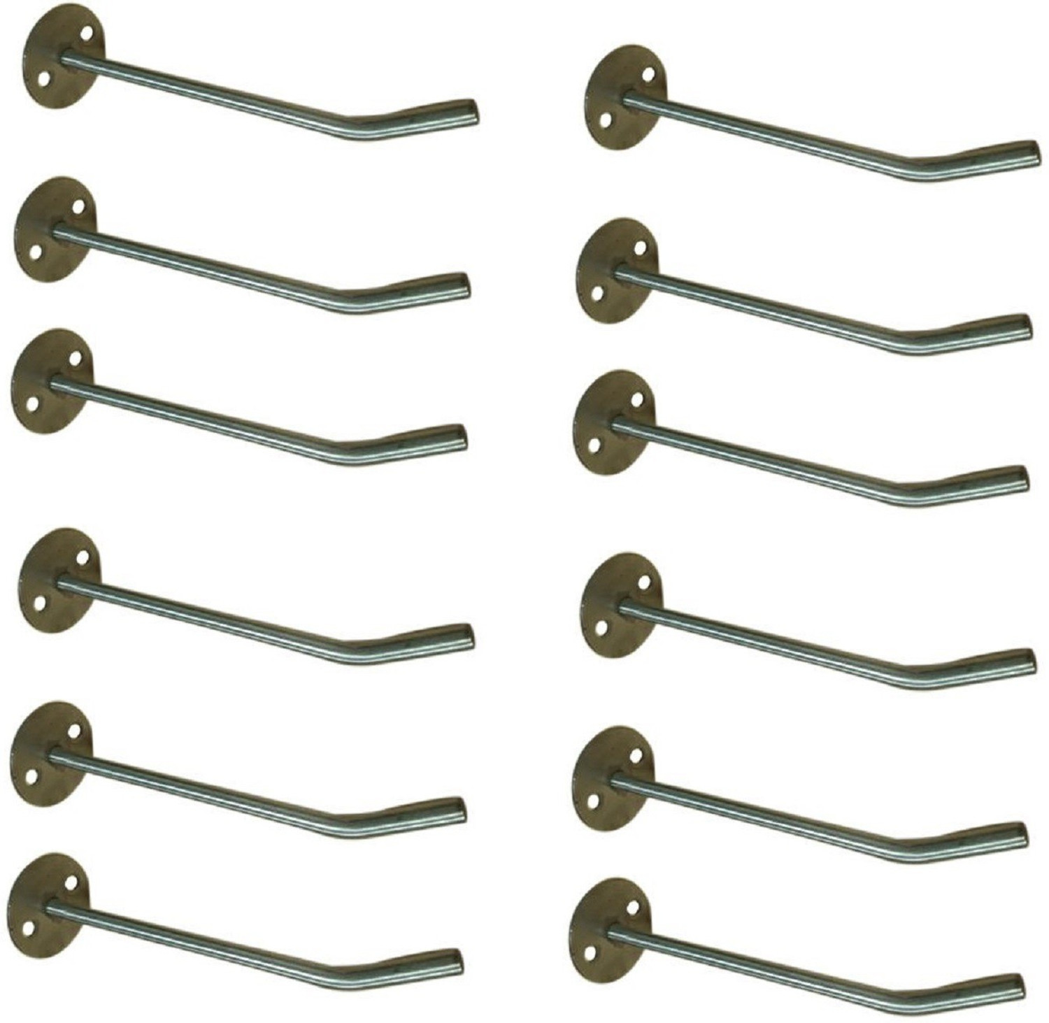 Image of Q1 Beads 12 Pcs 8 Inch (5 mm Rod) Stainless Steel Display Hook for Shop , Showroom , Supermarket , Boutique ,Mobile Shop - Heavy Duty with Hardware Fittings(8 Inches,5 mm Thick ,12 Pcs) Hook 1