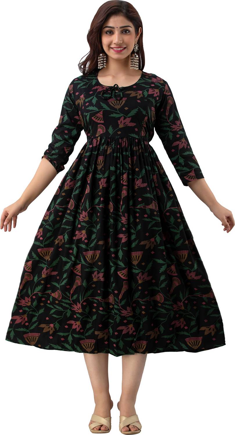 CHARNEST Women Printed Anarkali Kurta