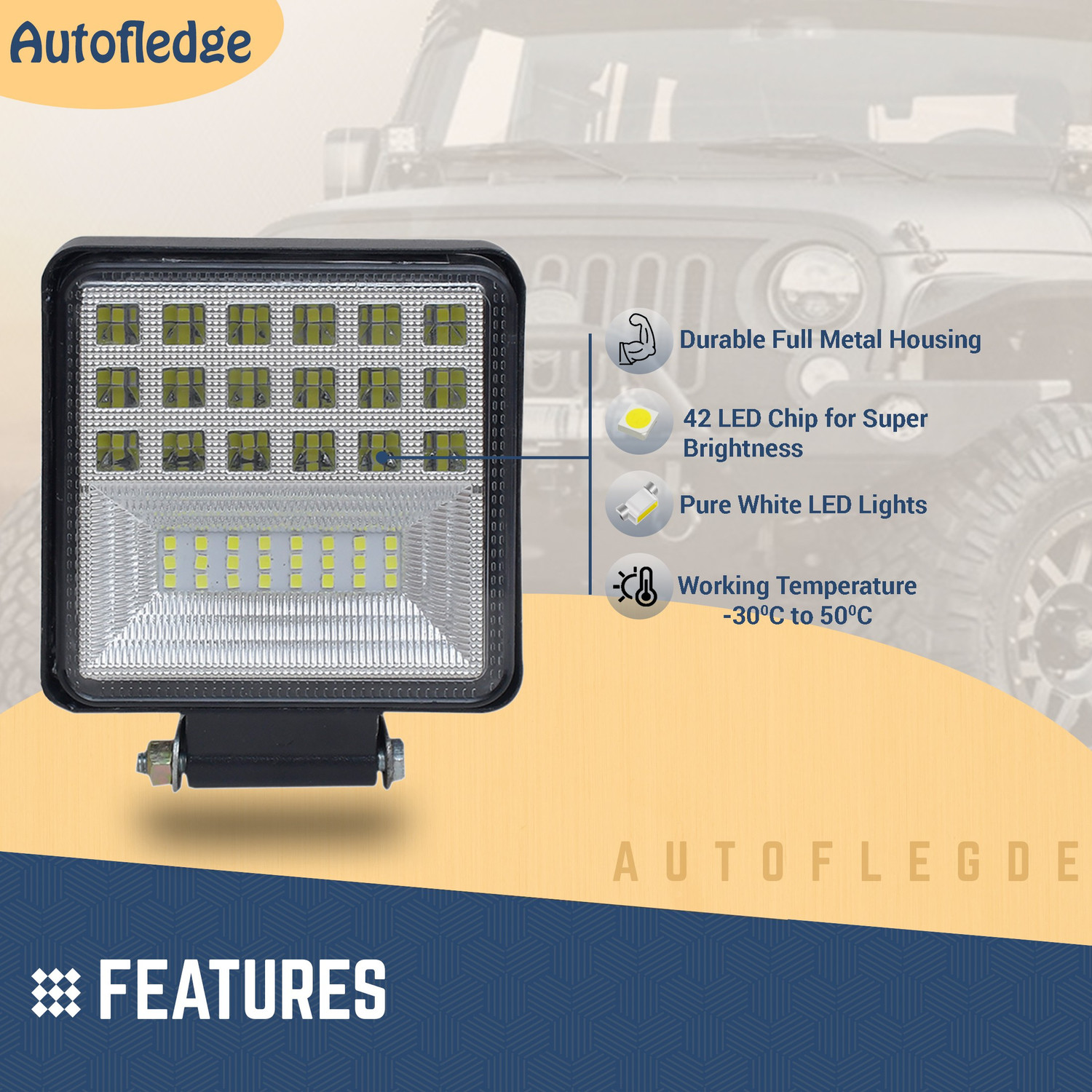 Image of Autofledge LED Fog Lamp Unit for Universal For Car 3 Series, 4 Series, 5 Series, 6 Series