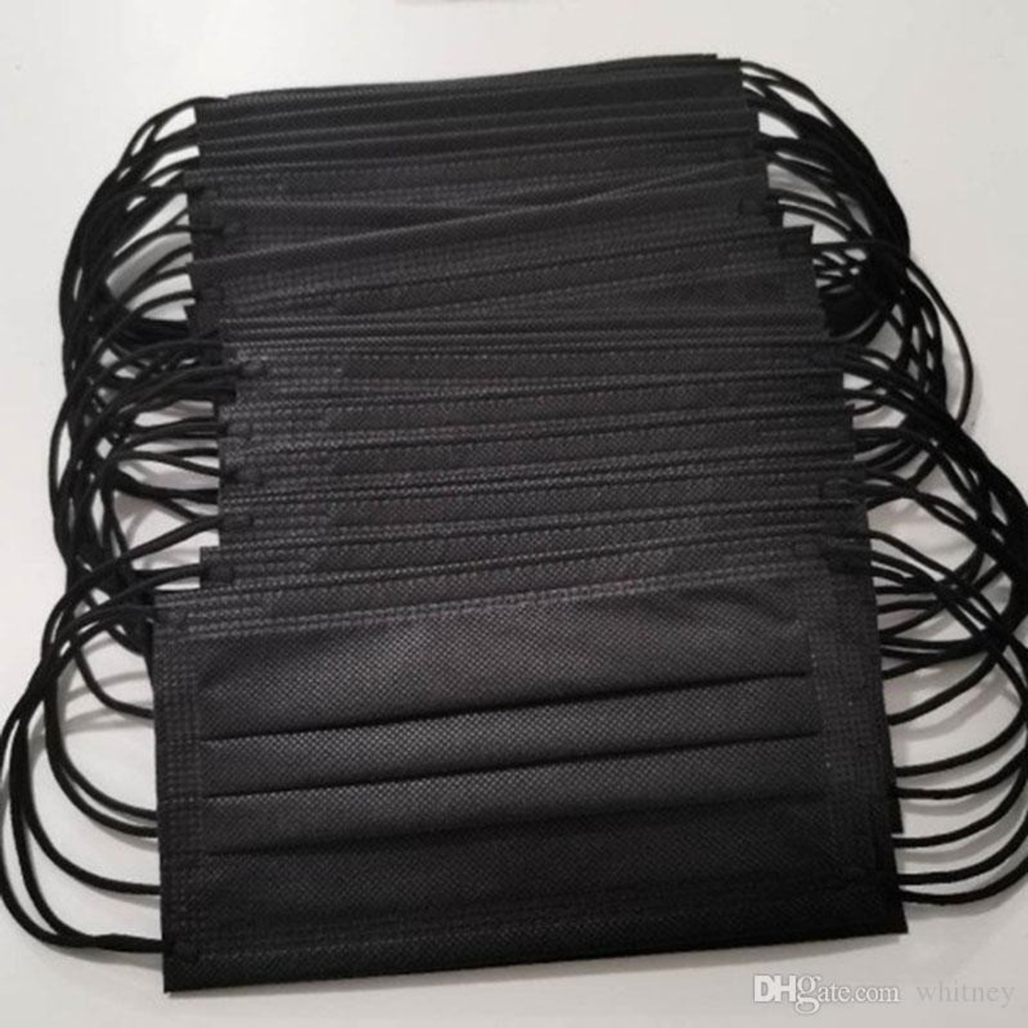 Image of Vaghani 200 Black Units With Nose Pin Disposable Iso Mark 3 Ply Pharmaceutical Breathable Surgical Pollution Face Mask Respirator with 3 Layer For Men, Women, Kids 3 Ply Surgical Mask (200 Piece) ( With Nose Pin )( Black ) Surgical Mask With Melt Blown Fabric Layer