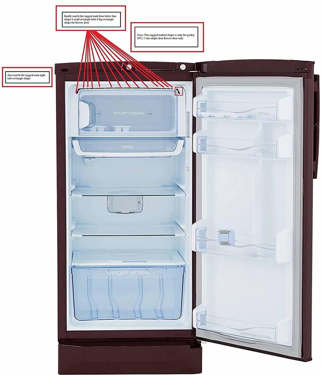 Godrej Edge Pro Fridge Freezer Door Hinge - Image 5
