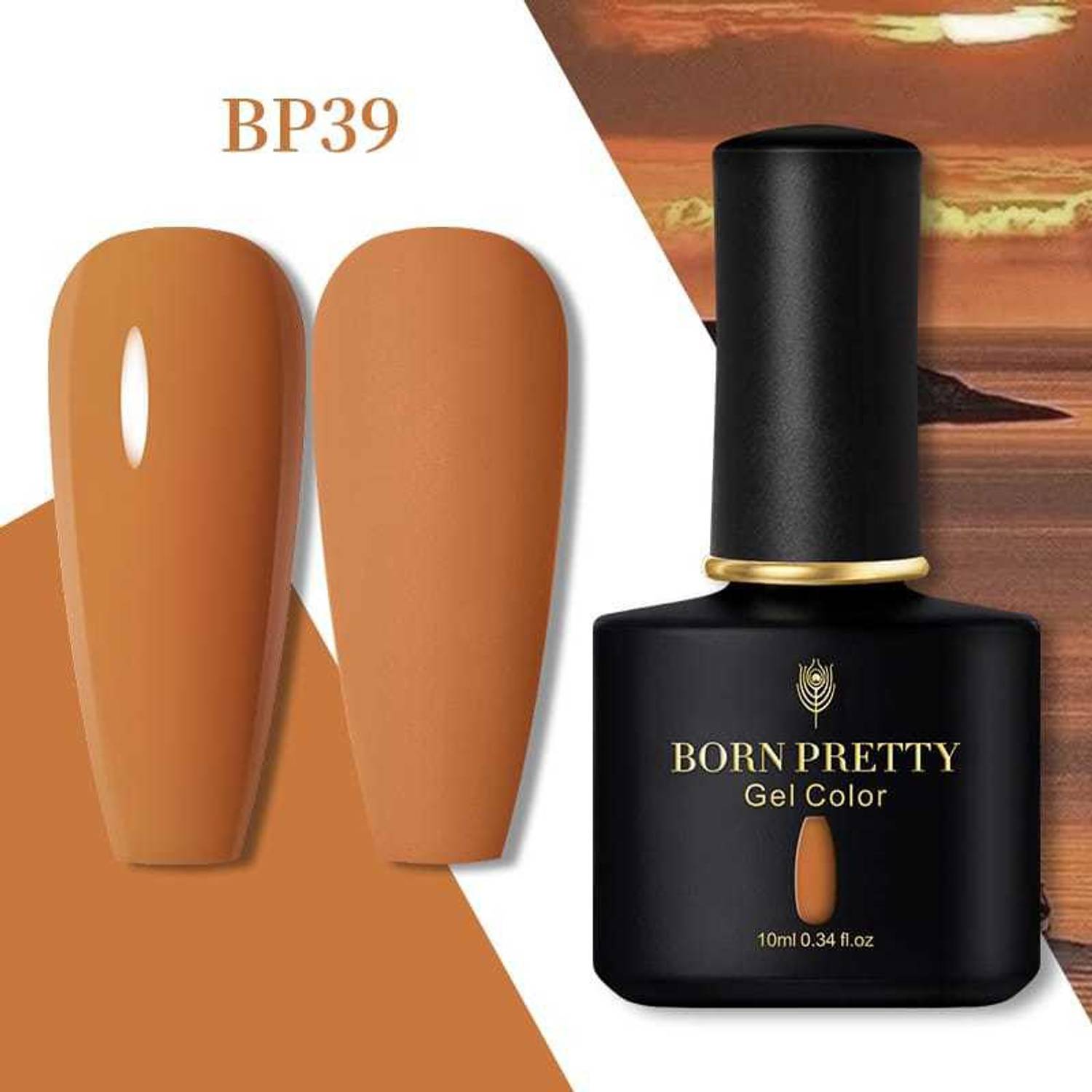 BORN PRETTY Gel Nail Polish Black Spar Series Color UV LED Lamp Required DIY Soak Off UV Gel Nail Varnish (BP-10ml-39) BP-BSS-39