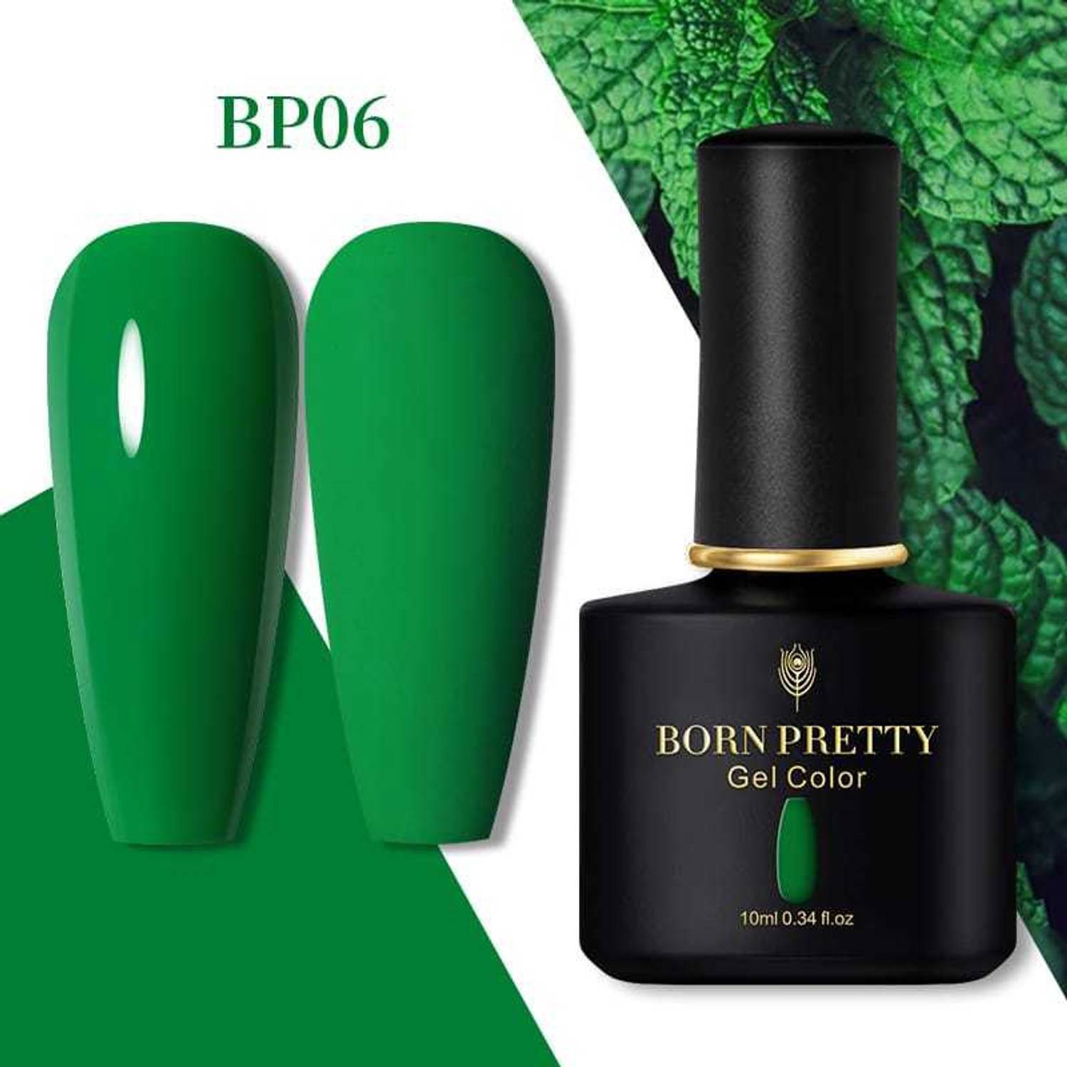 BORN PRETTY Gel Nail Polish Black Spar Series Color UV LED Lamp Required DIY Soak Off UV Gel Nail Varnish (BP-10ml-06) BP-BSS-06