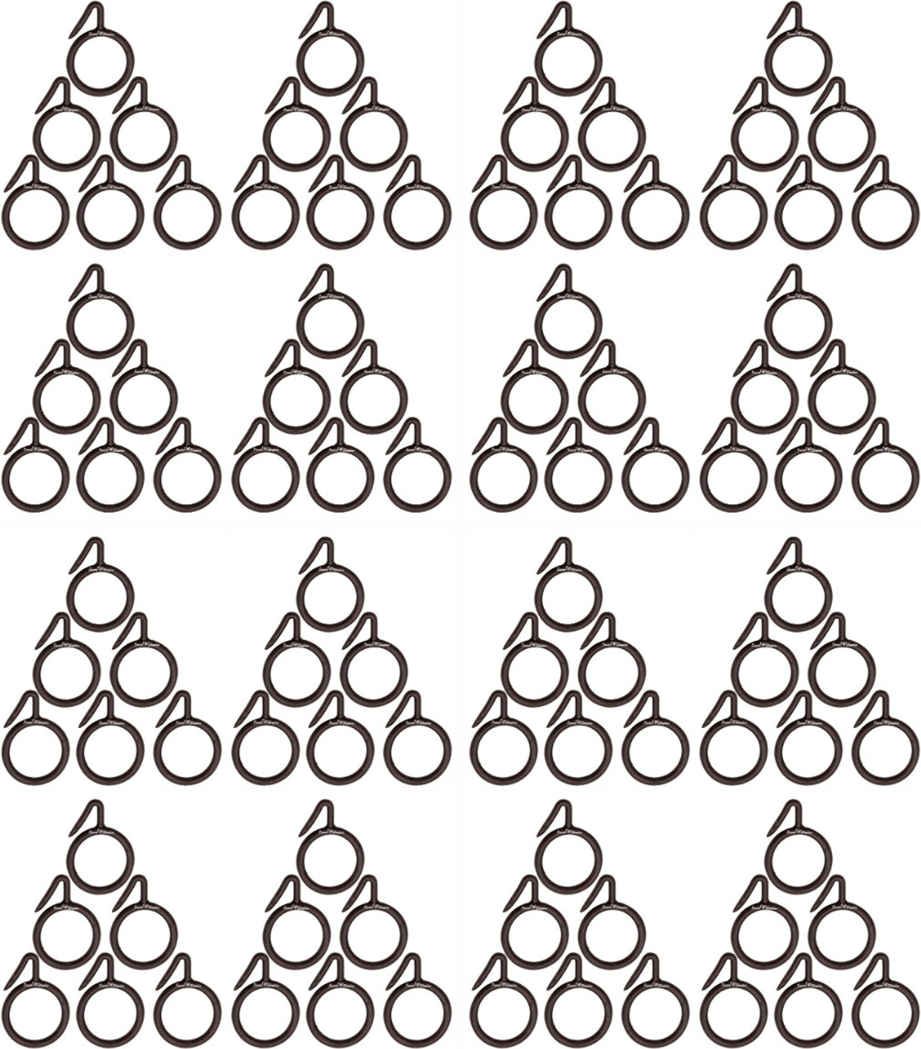 Image of Smart Shophar SHA60CR-NEMA-BR1.5-P96 (Pack Of 96) 1.5 Inches Nemani Curtain Ring, Hook