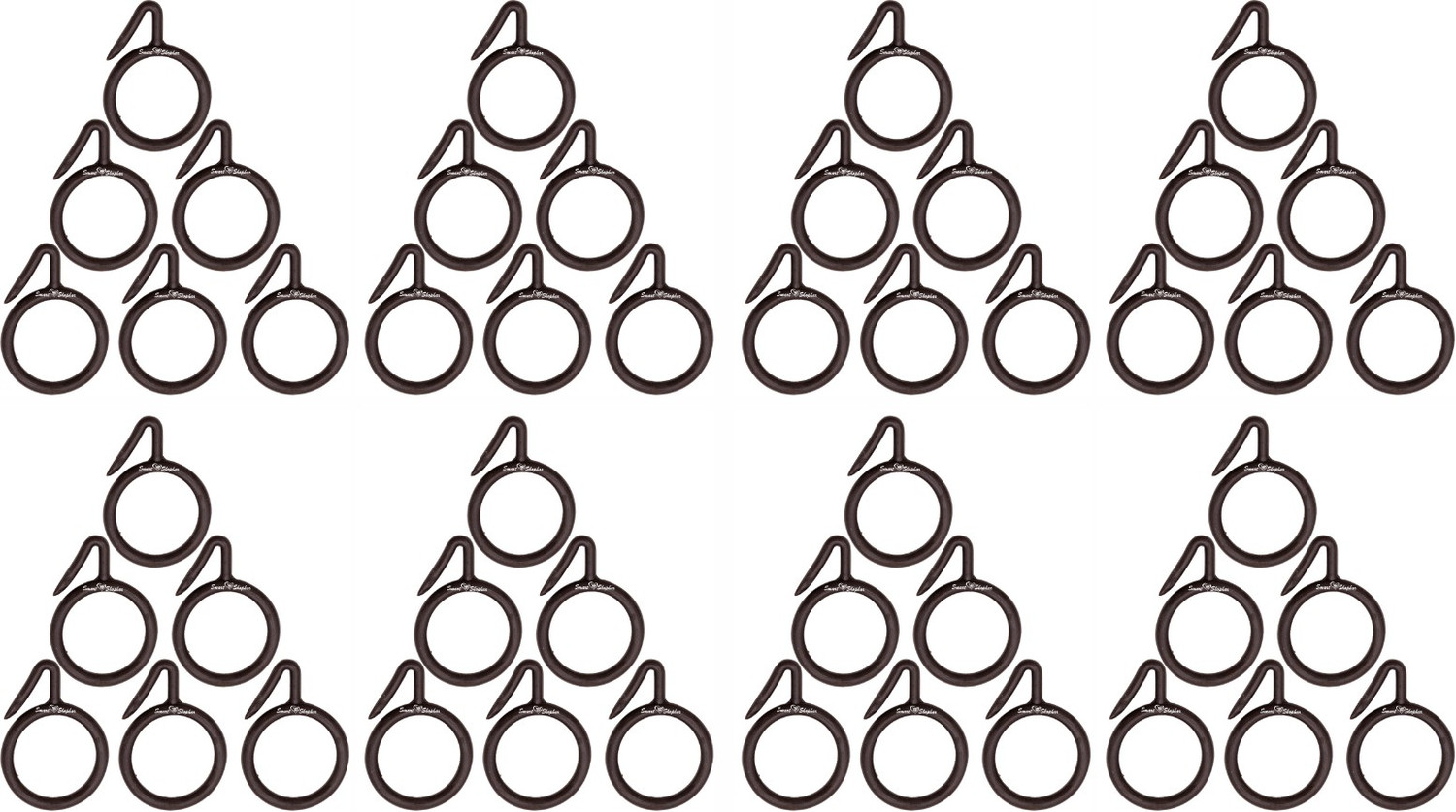 Image of Smart Shophar SHA60CR-NEMA-BR1.5-P48 (Pack Of 48) 1.5 Inches Nemani Curtain Ring, Hook