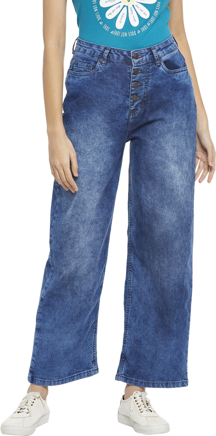 Image of PEOPLE Tapered Fit Women Blue Jeans