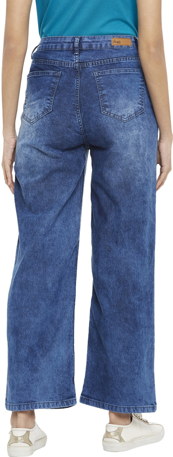 Image of PEOPLE Tapered Fit Women Blue Jeans
