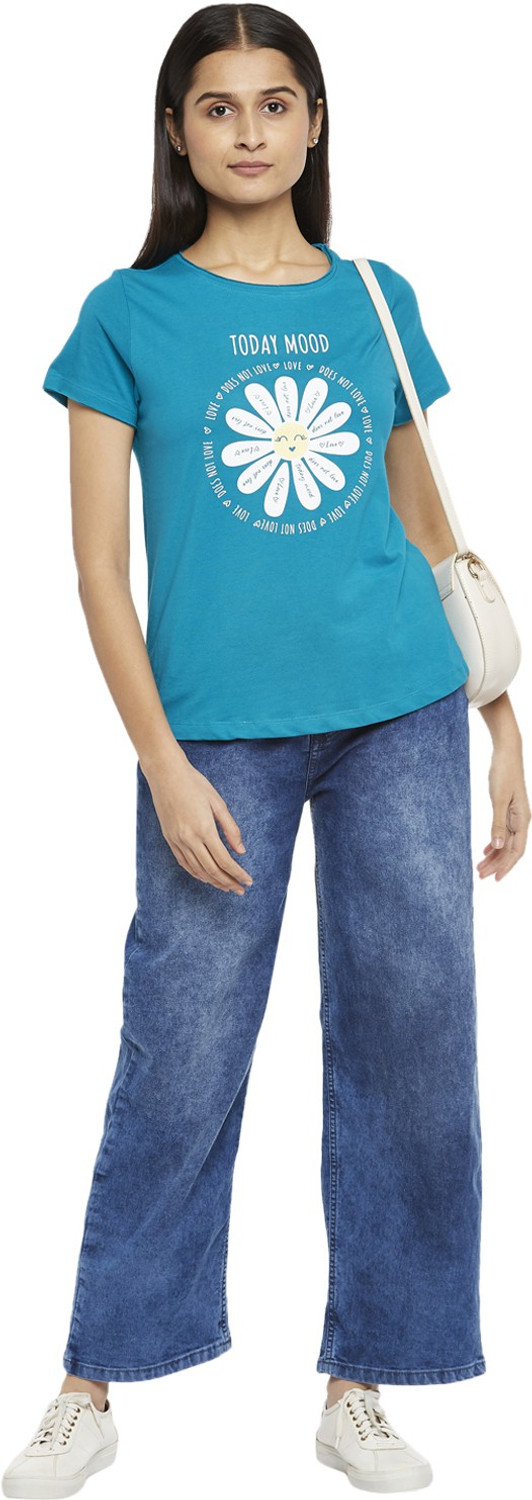Image of PEOPLE Tapered Fit Women Blue Jeans