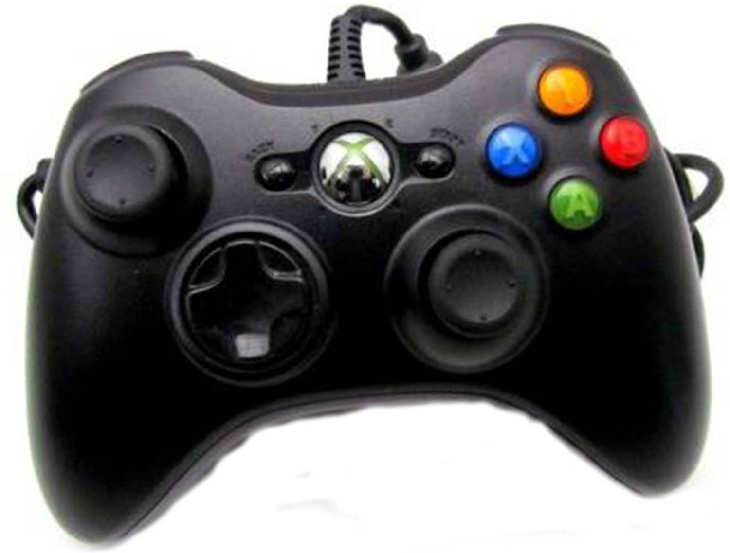 PTCMart Xbox 360 Wired Black Controller for PC Console ( Compatible for PC and Xbox 360 Console) Joystick (Black, For PC) USB Gamepad