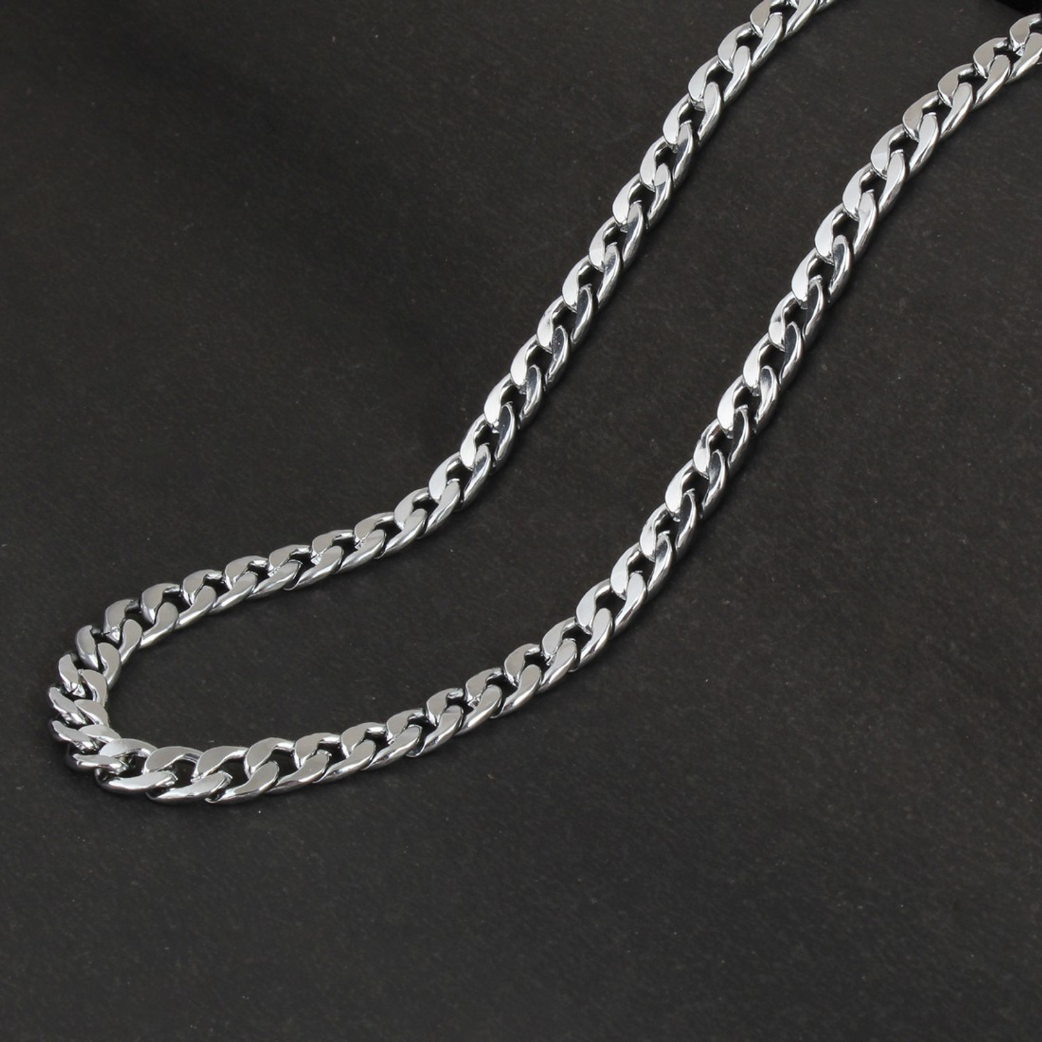 Image of Jagsun Mens Thick Chain 20 Inches Sterling Silver Plated Stainless Steel Chain