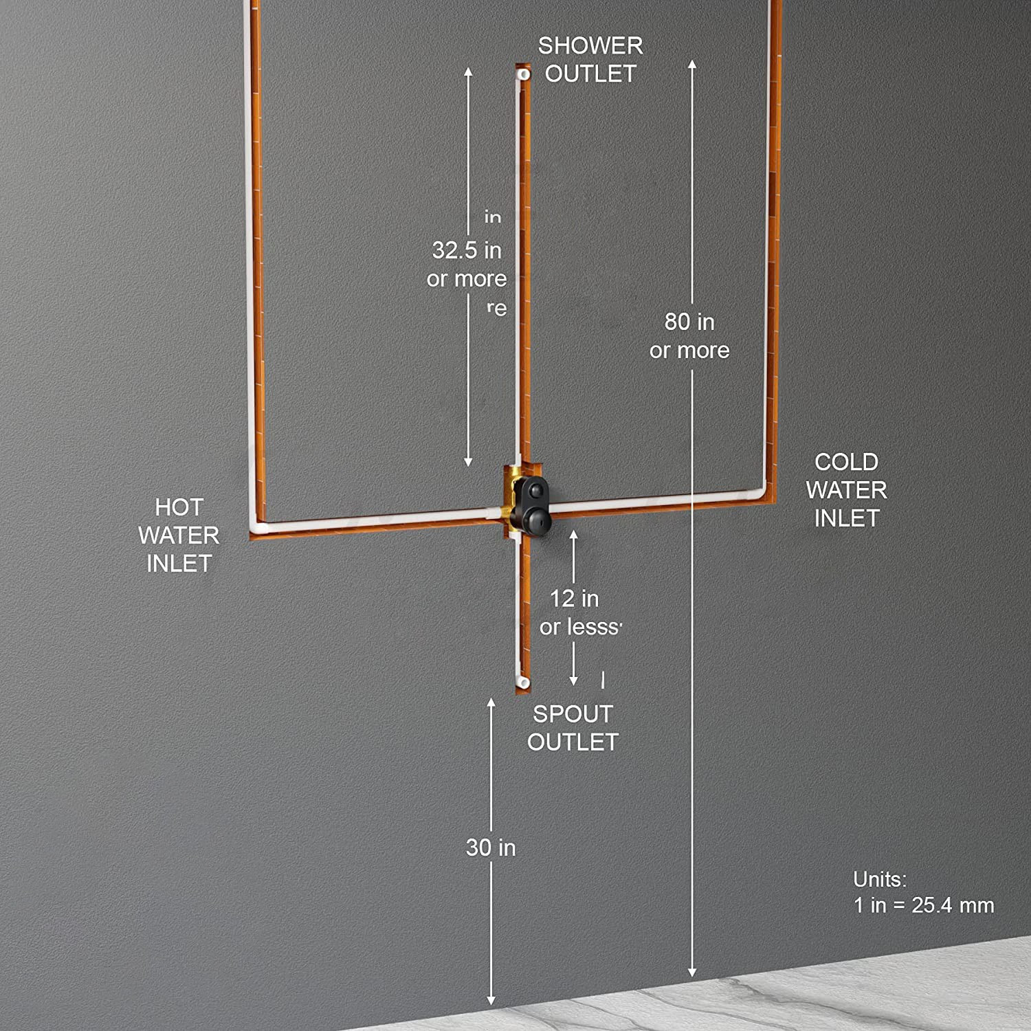 Image of Prestige Flora Divertor with Head Shower And Spout And Hand Shower Set Diverter Faucet